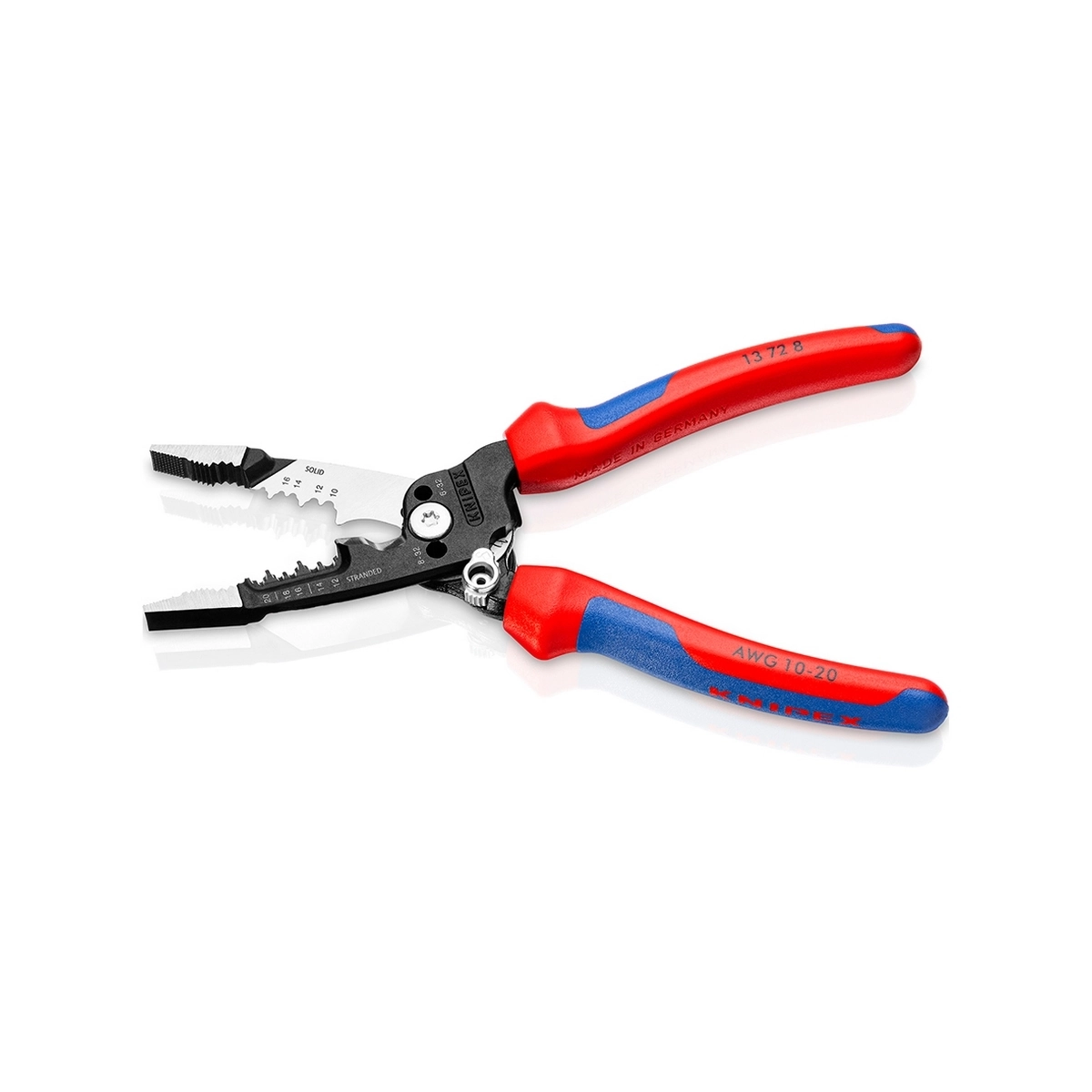 KNIPEX คีมปากรวมงานไฟฟ้า WireStripper แบบอเมริกัน รหัส 13 72 8 (คะนิเพค)