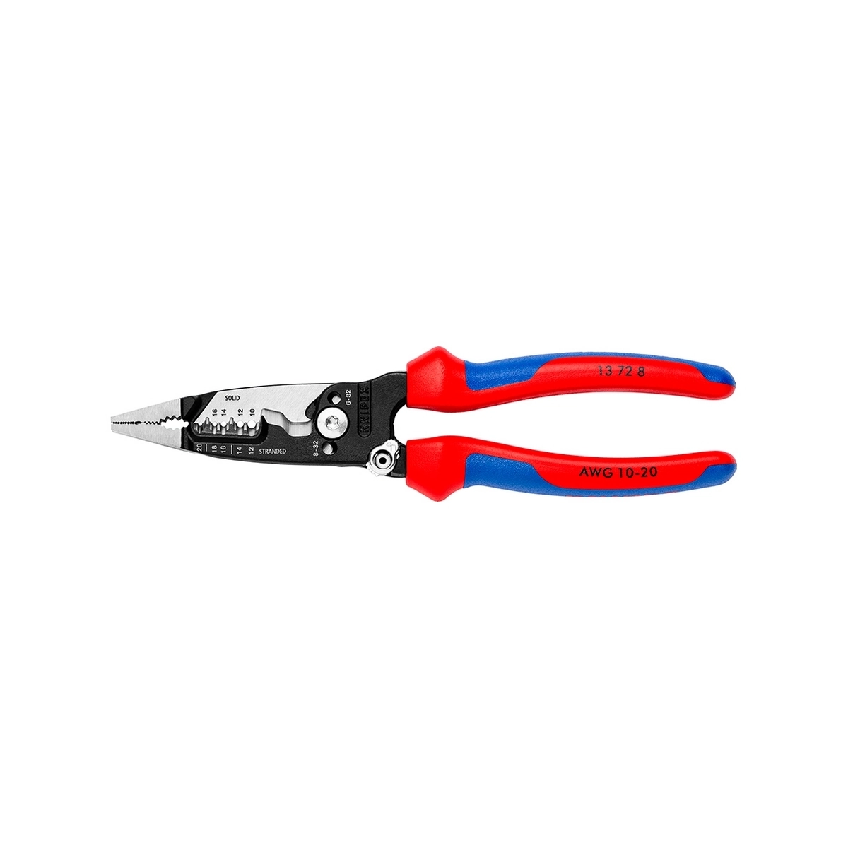KNIPEX คีมปากรวมงานไฟฟ้า WireStripper แบบอเมริกัน รหัส 13 72 8 (คะนิเพค)