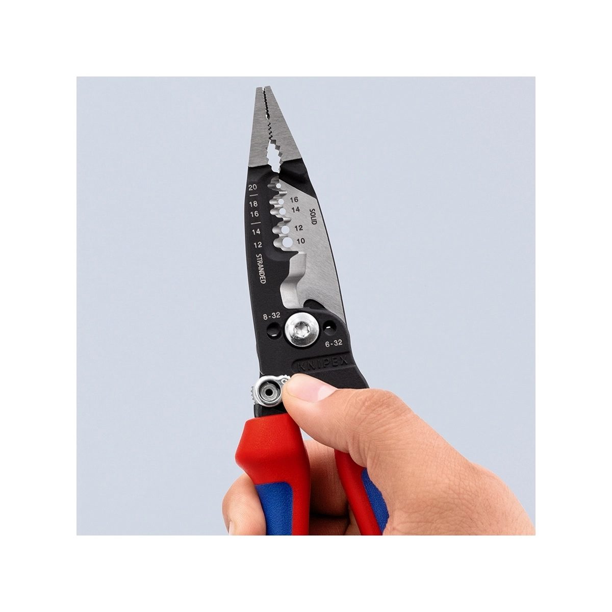 KNIPEX คีมปากรวมงานไฟฟ้า WireStripper แบบอเมริกัน รหัส 13 72 8 (คะนิเพค)