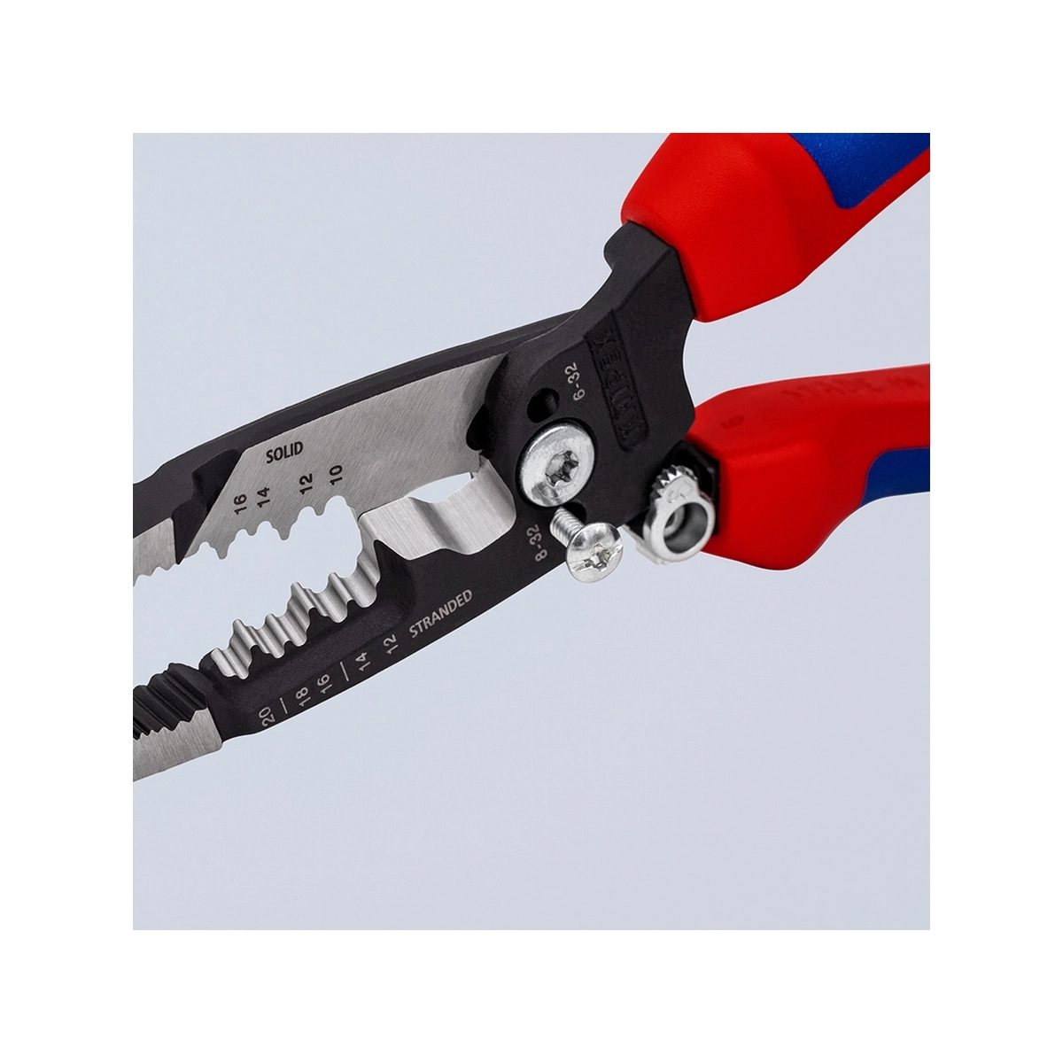 KNIPEX คีมปากรวมงานไฟฟ้า WireStripper แบบอเมริกัน รหัส 13 72 8 (คะนิเพค)