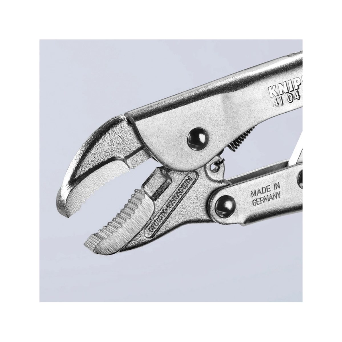 KNIPEX คีมล็อคปากโค้ง ขนาด 180 มม. สามารถตัดลวดแข็งปานกลางได้สูงสุด Ø 2.0 มม. รหัสสินค้า 41 04 180 (คะนิเพค)