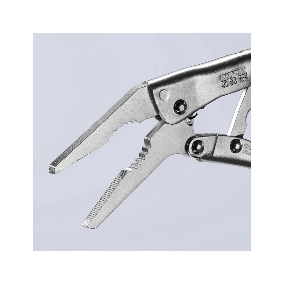 KNIPEX คีมล็อคปากแหลม ขนาด 165 มม. รุ่นทนทาน สามารถรองรับงานหนักได้ รหัสสินค้า 41 34 165 (คะนิเพค)