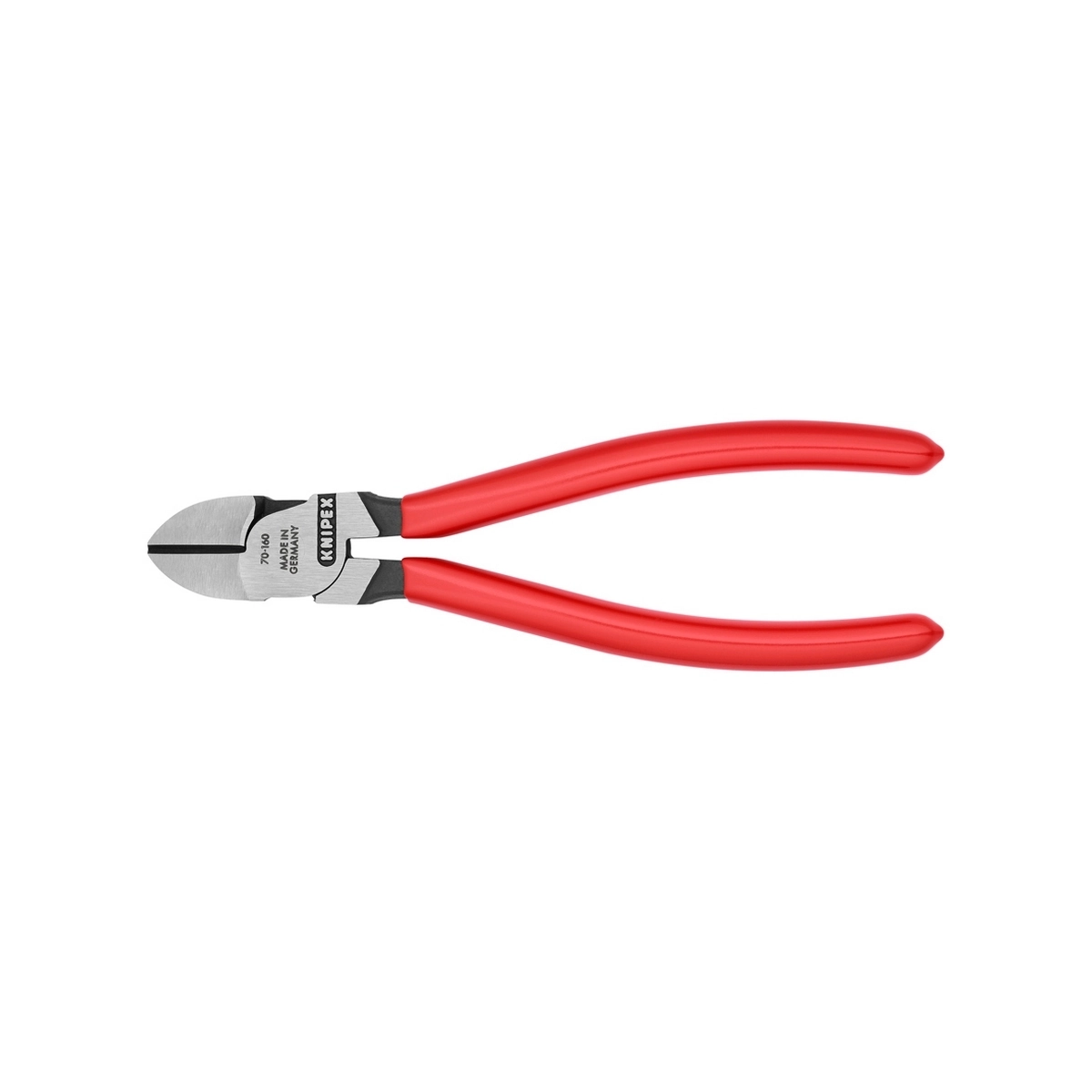 KNIPEX คีมตัดปากเฉียงเคลือบดำ ด้ามพลาสติก 160 mm. รหัส 70 01 160 (คะนิเพค)