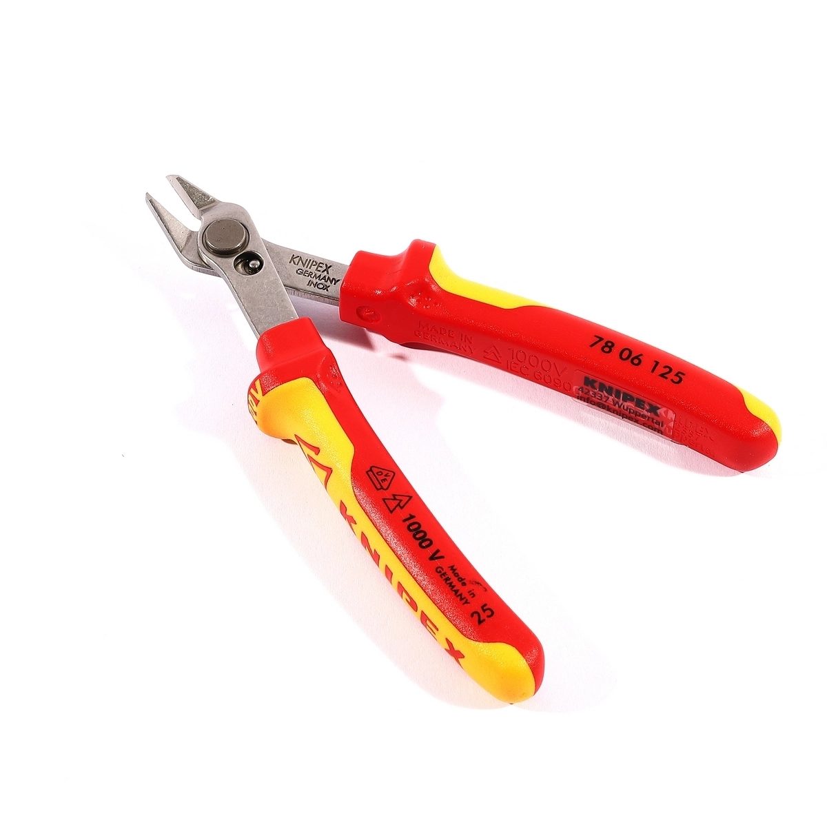 KNIPEX คีมตัดอิเล็กทรอนิกส์ รุ่น Super Knips ด้าม VDE ขนาด 125 มม รหัส 78 06 125 (คะนิเพค)