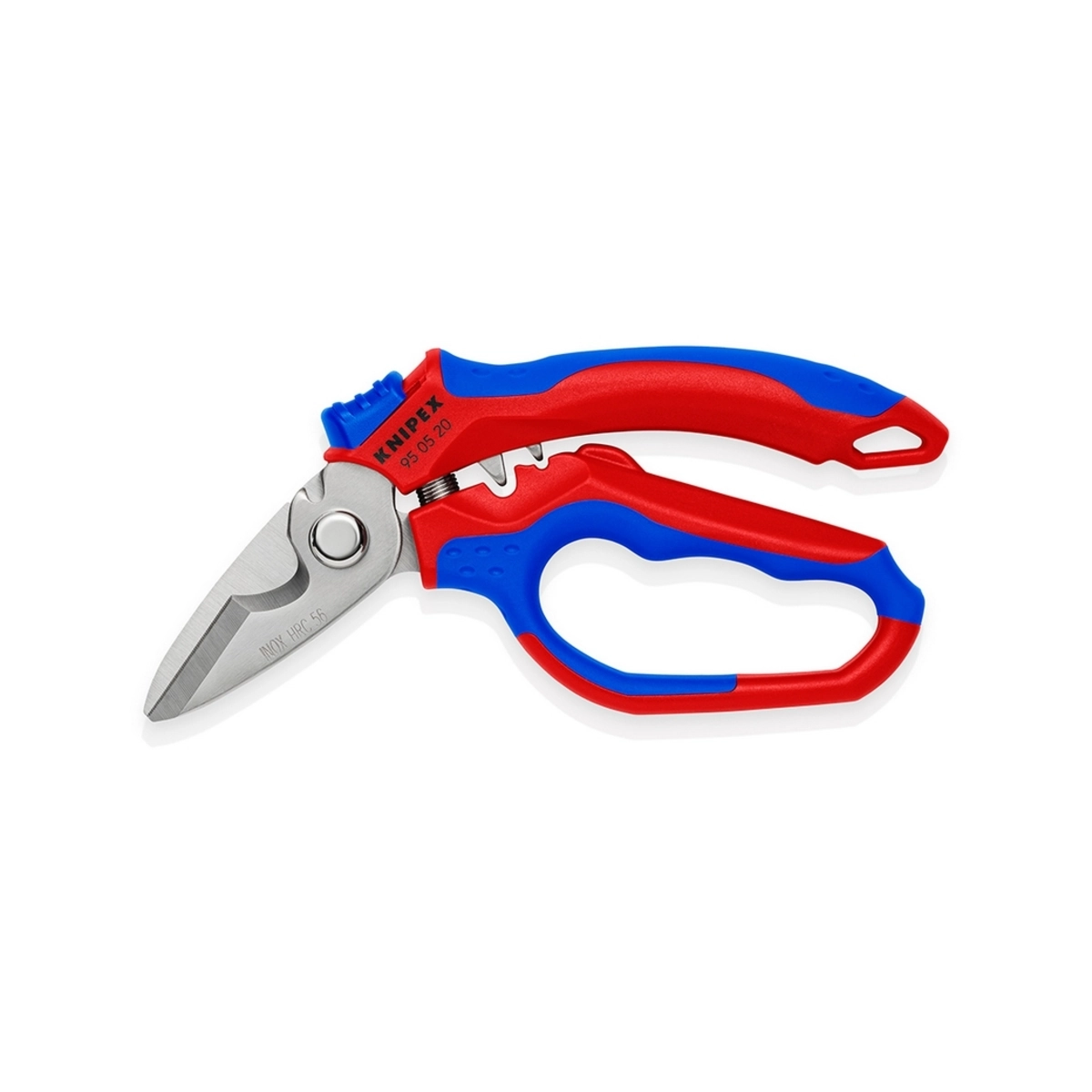 KNIPEX กรรไกรปลายเฉียงสำหรับช่างไฟฟ้า สำหรับข้อต่อลวดขนาด 0.5 - 6 มม² และ 10 - 25 มม² ไม่เหมาะสำหรับการตัดลวดทองแดงชนิดแข็ง (คะนิเพค)