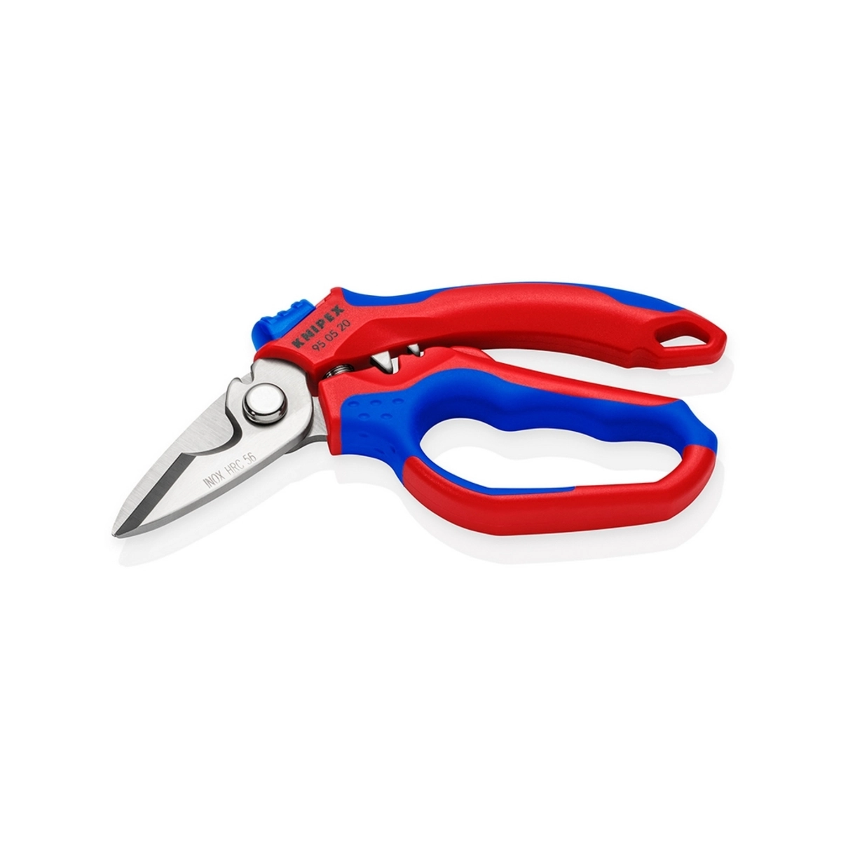 KNIPEX กรรไกรปลายเฉียงสำหรับช่างไฟฟ้า สำหรับข้อต่อลวดขนาด 0.5 - 6 มม² และ 10 - 25 มม² ไม่เหมาะสำหรับการตัดลวดทองแดงชนิดแข็ง (คะนิเพค)