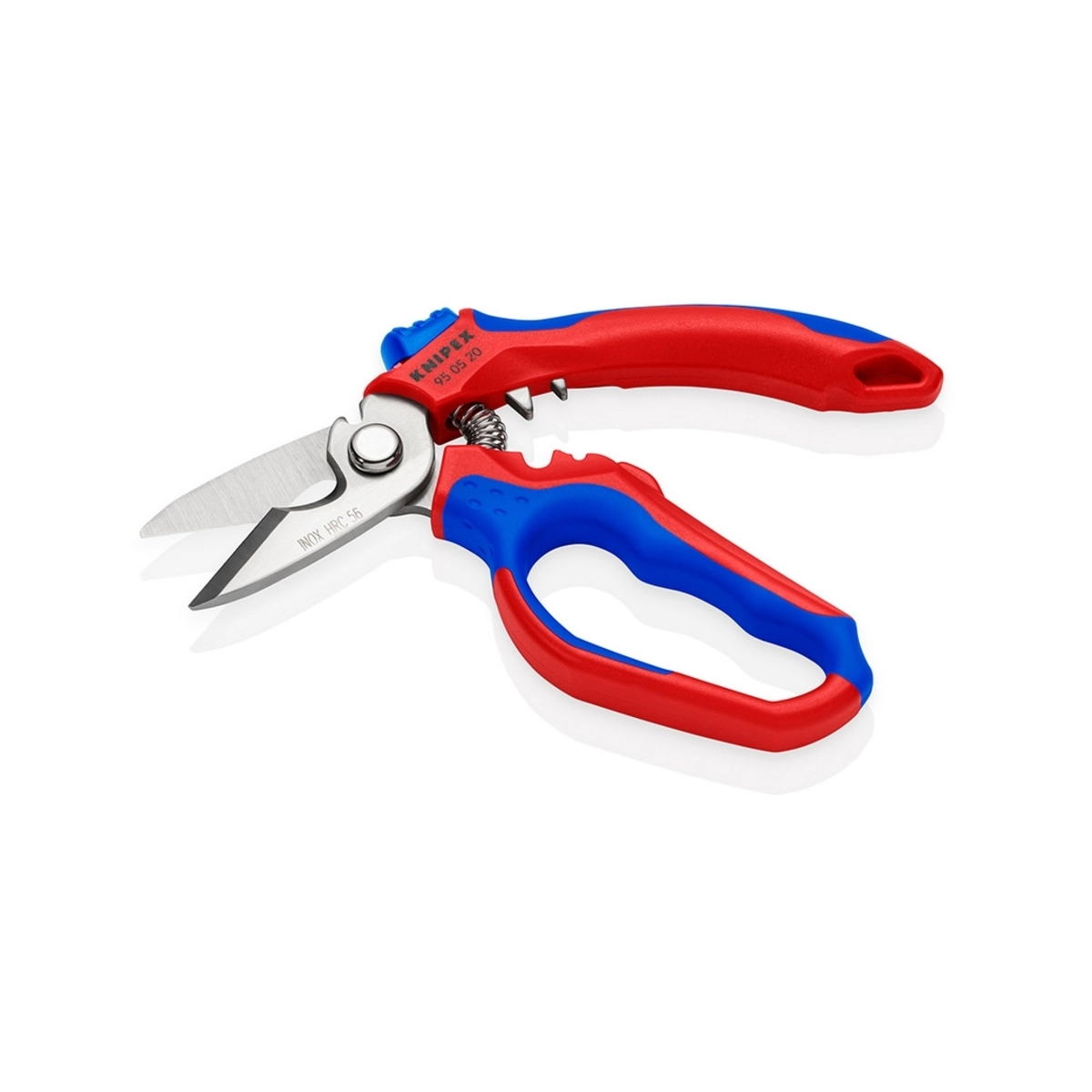 KNIPEX กรรไกรปลายเฉียงสำหรับช่างไฟฟ้า สำหรับข้อต่อลวดขนาด 0.5 - 6 มม² และ 10 - 25 มม² ไม่เหมาะสำหรับการตัดลวดทองแดงชนิดแข็ง (คะนิเพค)