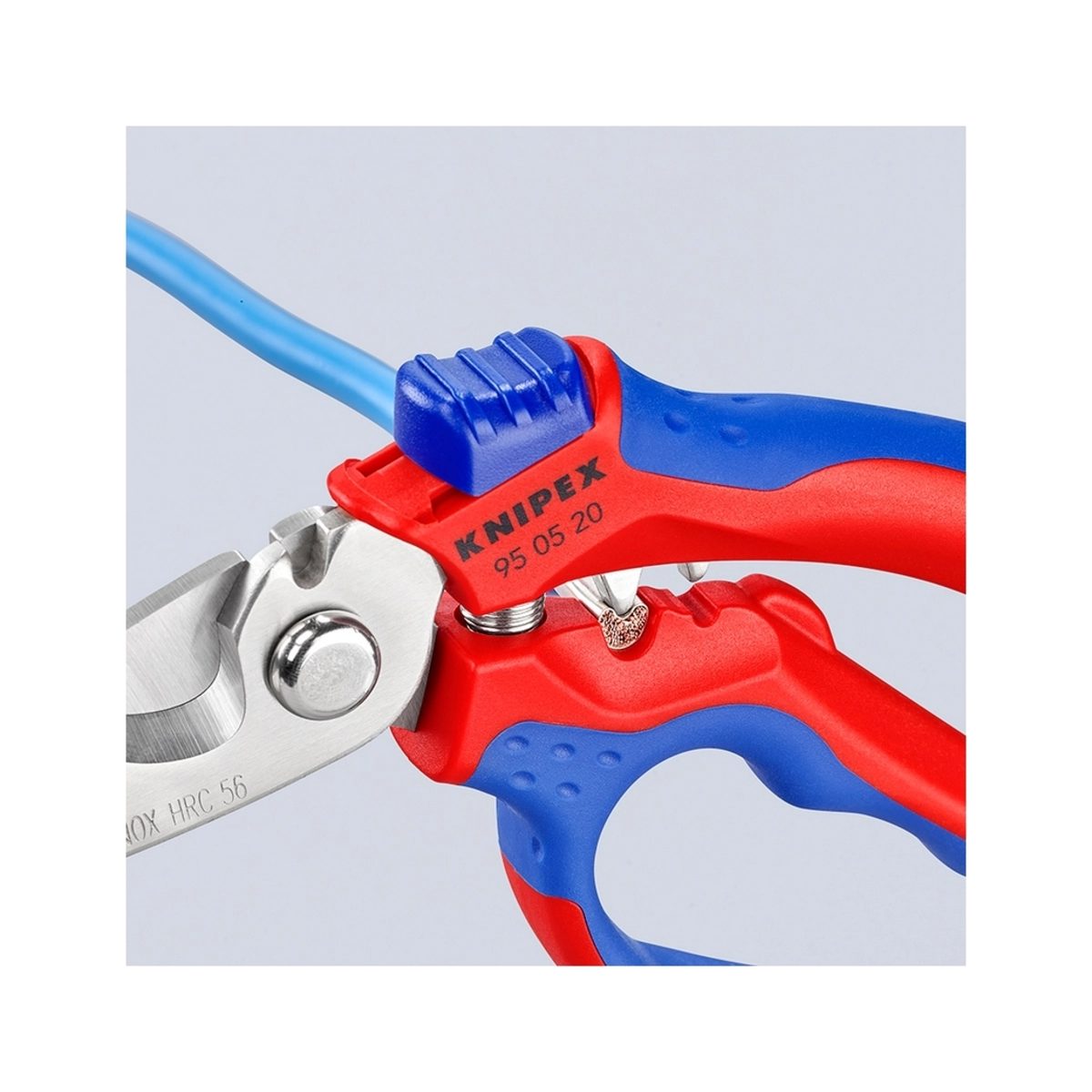 KNIPEX กรรไกรปลายเฉียงสำหรับช่างไฟฟ้า สำหรับข้อต่อลวดขนาด 0.5 - 6 มม² และ 10 - 25 มม² ไม่เหมาะสำหรับการตัดลวดทองแดงชนิดแข็ง (คะนิเพค)
