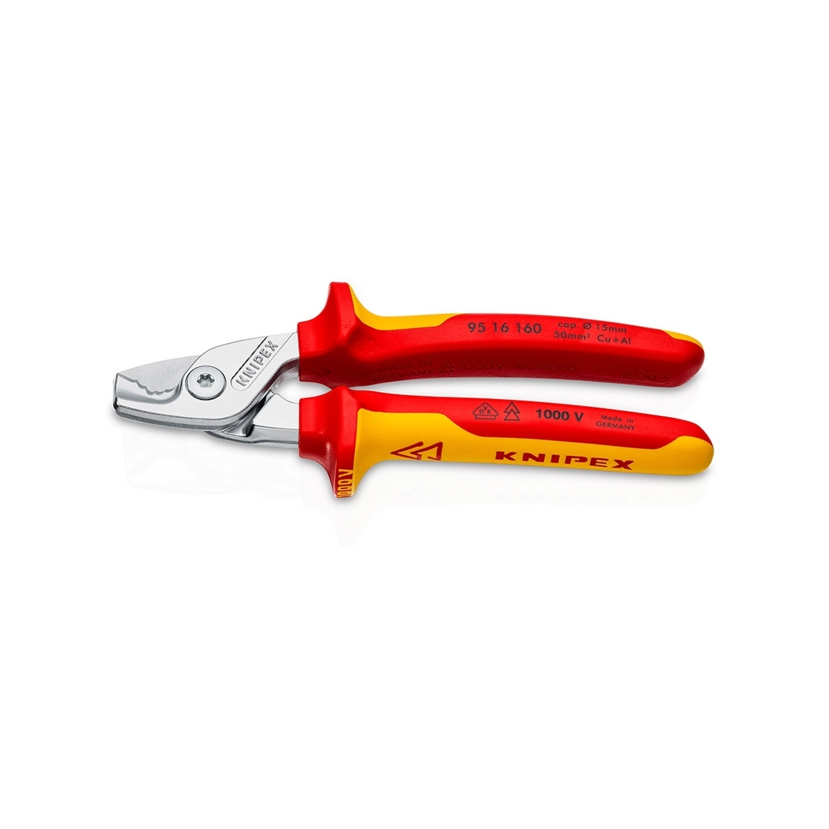 KNIPEX กรรไกรตัดสายไฟ รุ่น StepCut รหัส 95 16 160 (คะนิเพค)