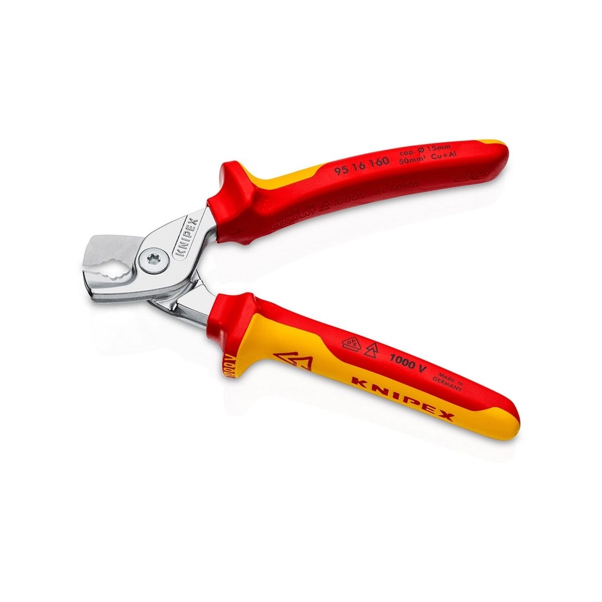 KNIPEX กรรไกรตัดสายไฟ รุ่น StepCut รหัส 95 16 160 (คะนิเพค)