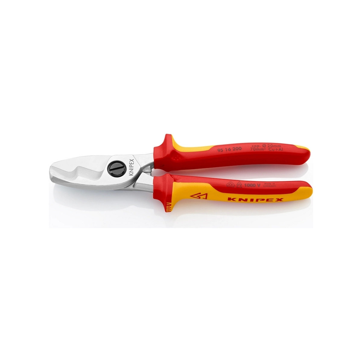KNIPEX กรรไกรตัดสายไฟแบบคมตัดคู่ รหัส 95 16 200 (คะนิเพค)
