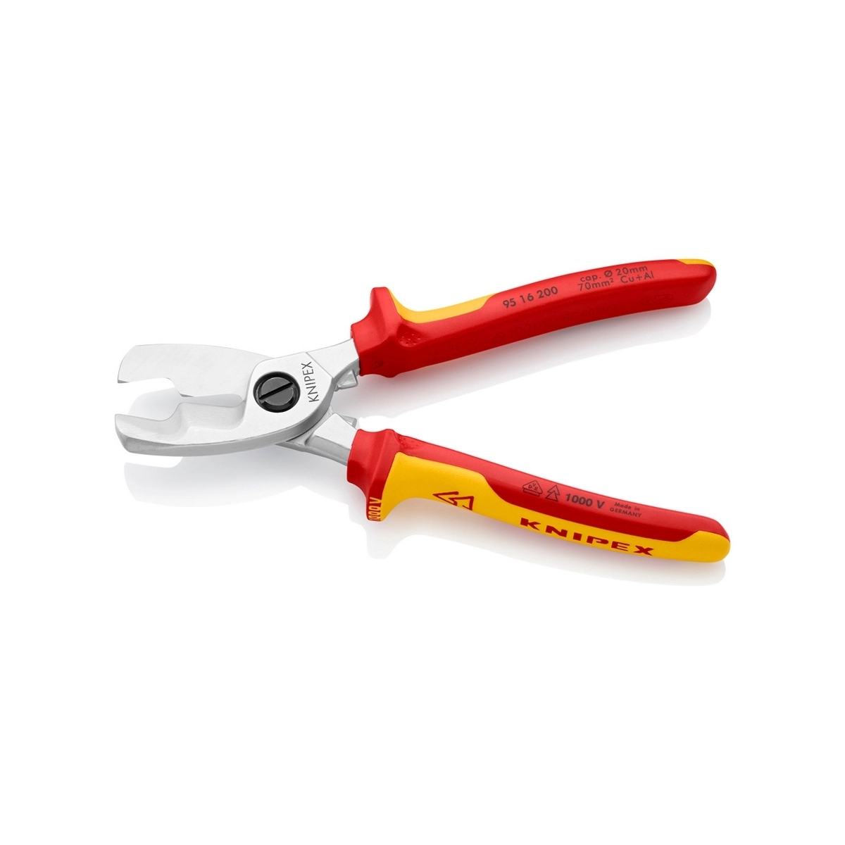 KNIPEX กรรไกรตัดสายไฟแบบคมตัดคู่ รหัส 95 16 200 (คะนิเพค)
