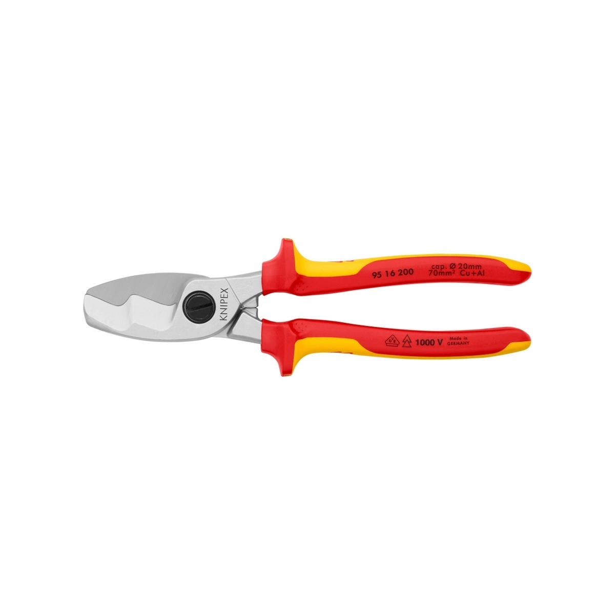 KNIPEX กรรไกรตัดสายไฟแบบคมตัดคู่ รหัส 95 16 200 (คะนิเพค)