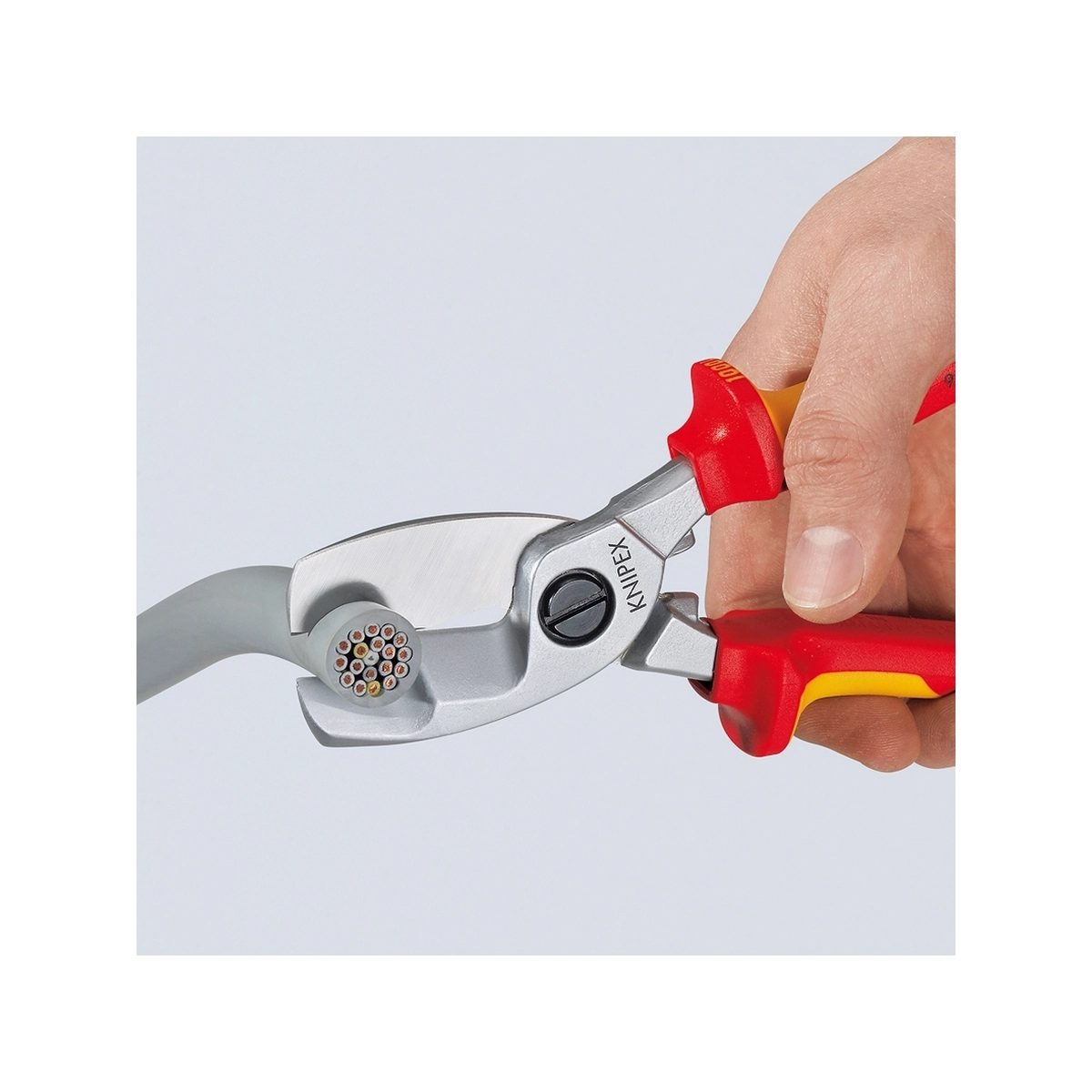 KNIPEX กรรไกรตัดสายไฟแบบคมตัดคู่ รหัส 95 16 200 (คะนิเพค)
