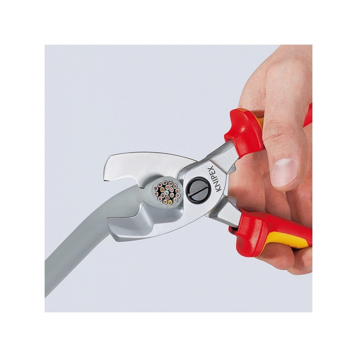 KNIPEX กรรไกรตัดสายไฟแบบคมตัดคู่ รหัส 95 16 200 (คะนิเพค)