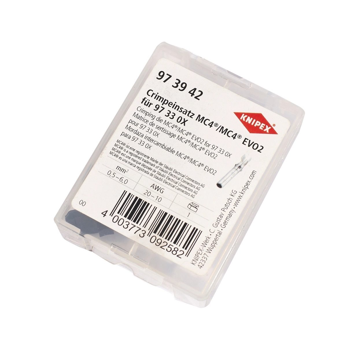 KNIPEX ดายย้ำขั้วต่อสายไฟแผงโซลาร์ MC4 / MC4 EVO 2 ขนาด 4 / 6 มม.² รหัส 97 39 42 (คะนิเพค)
