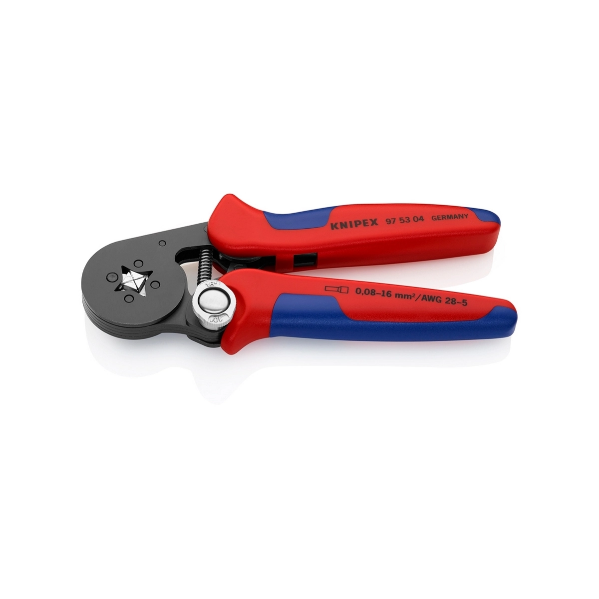 KNIPEX คีมย้ำหางปลาปรับอัตโนมัติสำหรับหางปลาเฟอร์รูล รหัส 97 53 04 (คะนิเพค)