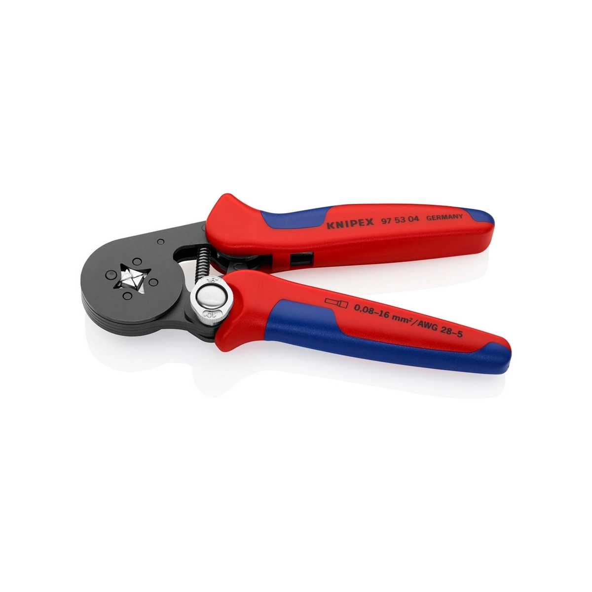 KNIPEX คีมย้ำหางปลาปรับอัตโนมัติสำหรับหางปลาเฟอร์รูล รหัส 97 53 04 (คะนิเพค)