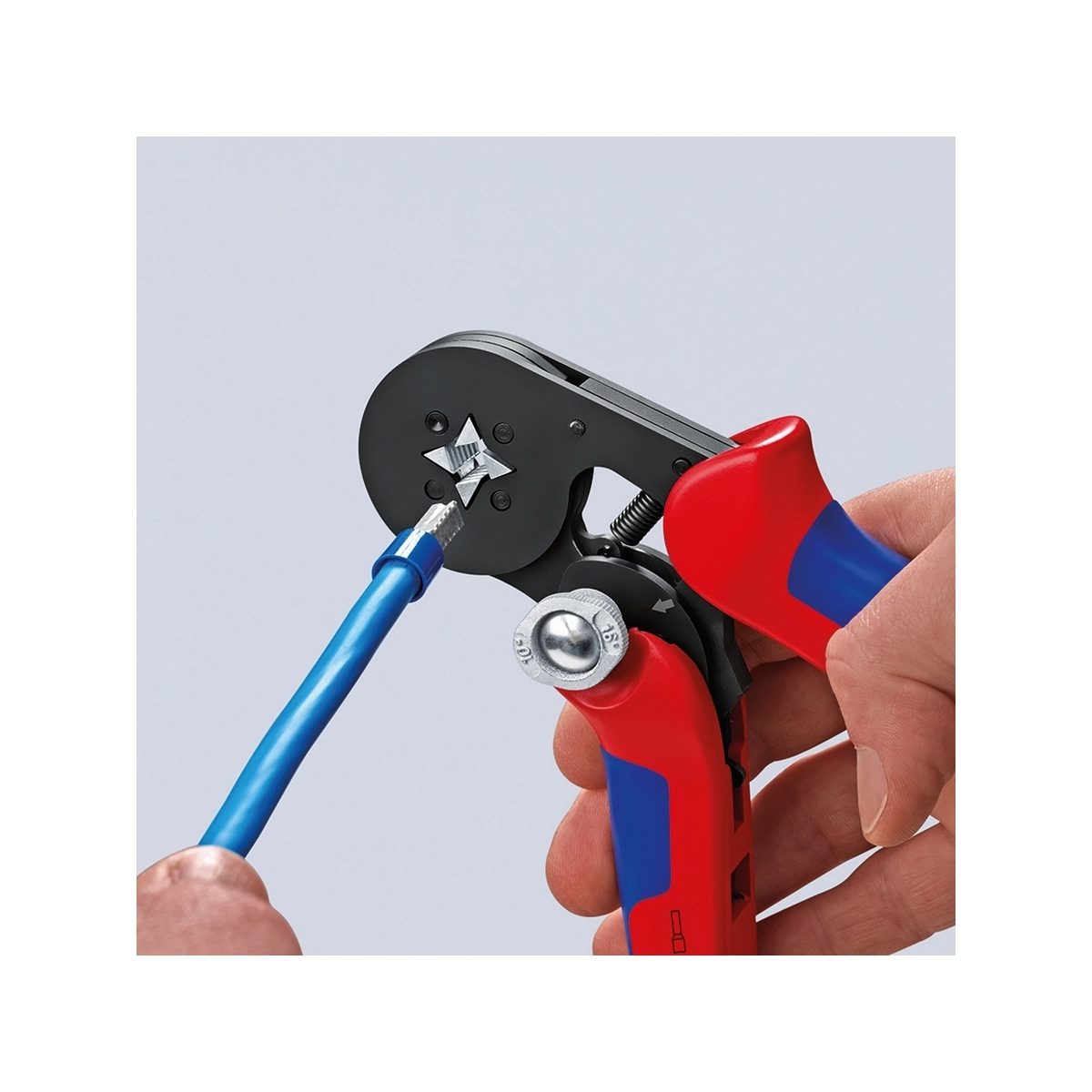 KNIPEX คีมย้ำหางปลาปรับอัตโนมัติสำหรับหางปลาเฟอร์รูล รหัส 97 53 04 (คะนิเพค)