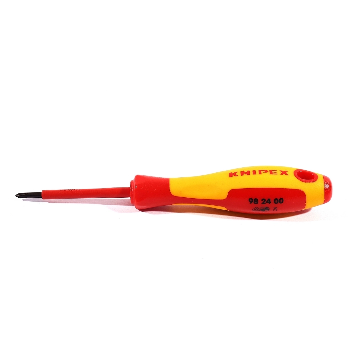 KNIPEX ไขควงกันไฟหัวแฉก ขนาด PH0 3 X 60 มม. รหัส 98 24 00 (คะนิเพค)