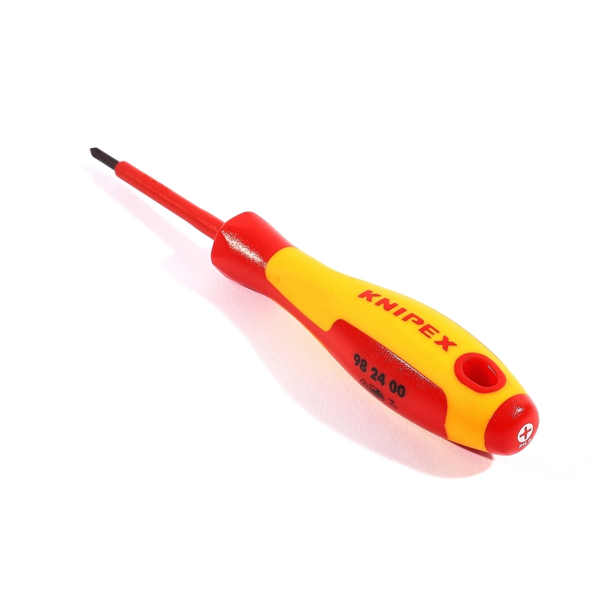 KNIPEX ไขควงกันไฟหัวแฉก ขนาด PH0 3 X 60 มม. รหัส 98 24 00 (คะนิเพค)