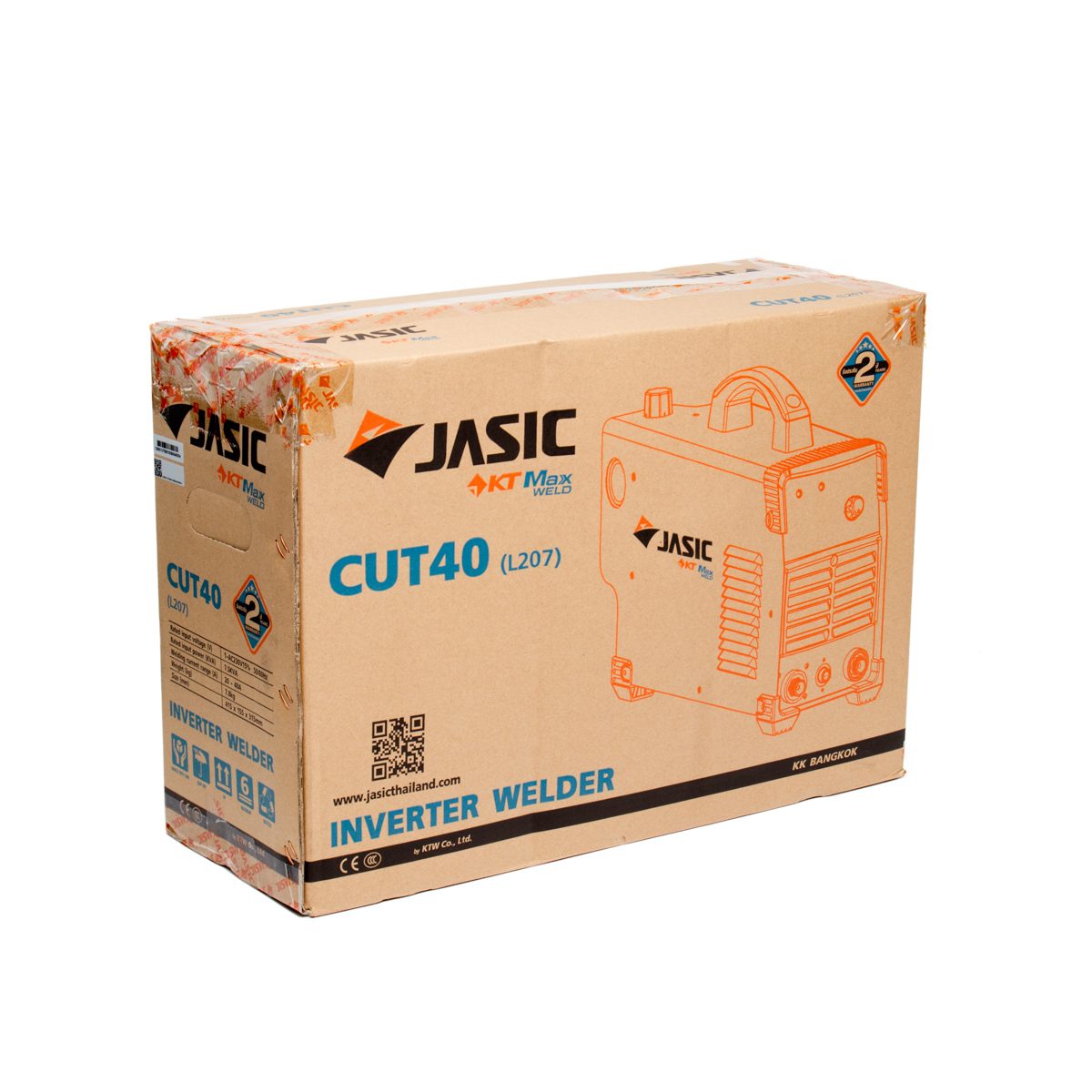 JASIC เครื่องตัดพลาสม่า ระบบอินเวิร์ทเตอร์ รุ่น CUT40L207 แรงดันไฟ 220 โวลต์ กระแสการตัด 20-40 แอมป์ ความสามารถในการตัดสูงสุด 1-12 มม. คุณภา