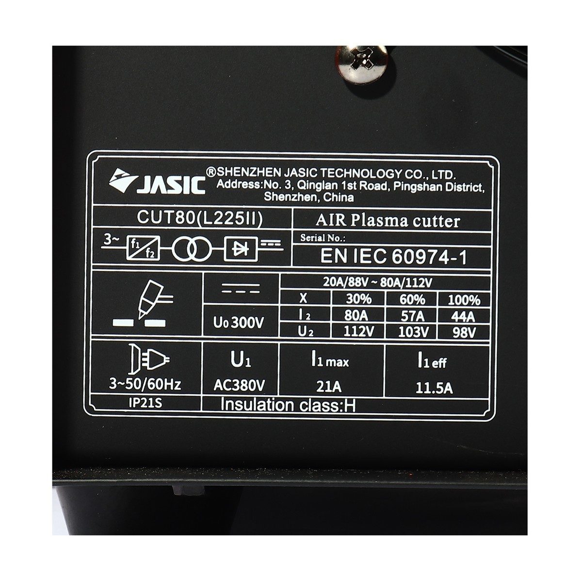 JASIC เครื่องตัดพลาสม่า 3 เฟส 380 โวลต์ รุ่น CUT80L225II กระแสการตัด 20-80 แอมป์ สามารตัดแบบเซาะร่องและตัดแบบตาข่าย ความหนาในการตัดสูงสุด 35