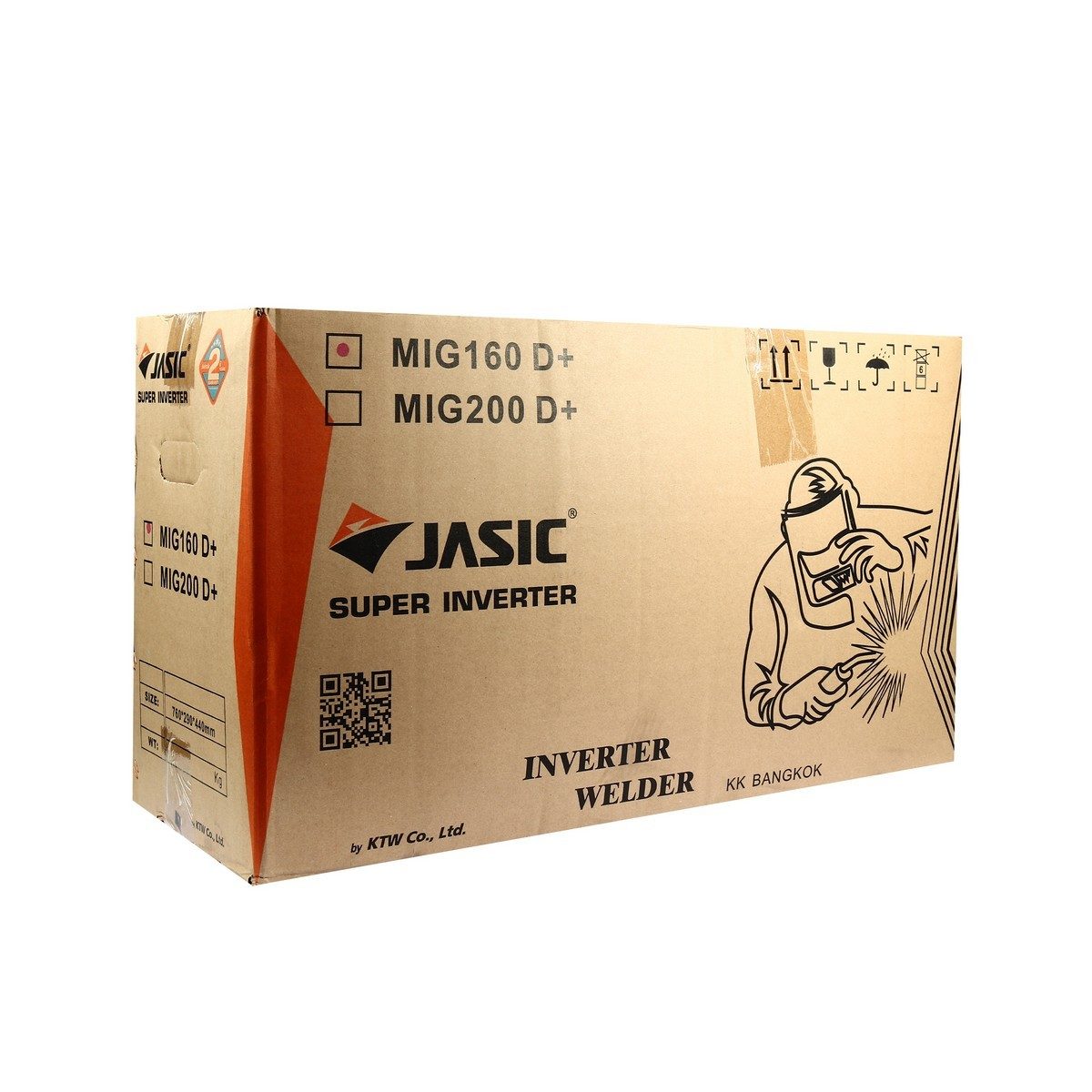 JASIC เครื่องเชื่อม ตู้ชื่อม MIG / MMA / Lift TIG รุ่น MIG160D+ แรงดันไฟ 220 โวลต์ กระแสเชื่อม MIG 30-160A (11-26V) กระแสเชื่อม MMA 20-140A 