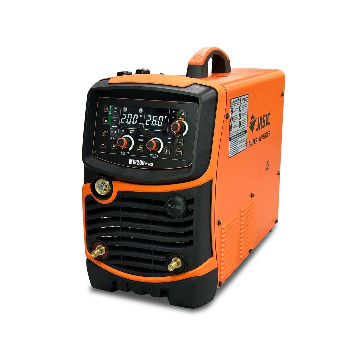 JASIC เครื่องเชื่อม MIG 50-200A (13-26V) ไฟ 1 เฟส 220 โวลต์ รุ่น MIG200N214II มีระบบ MMA และ Lift TIG ระบบเช็คแก๊สและเช็คลวด ระบบป้องกัน IP2