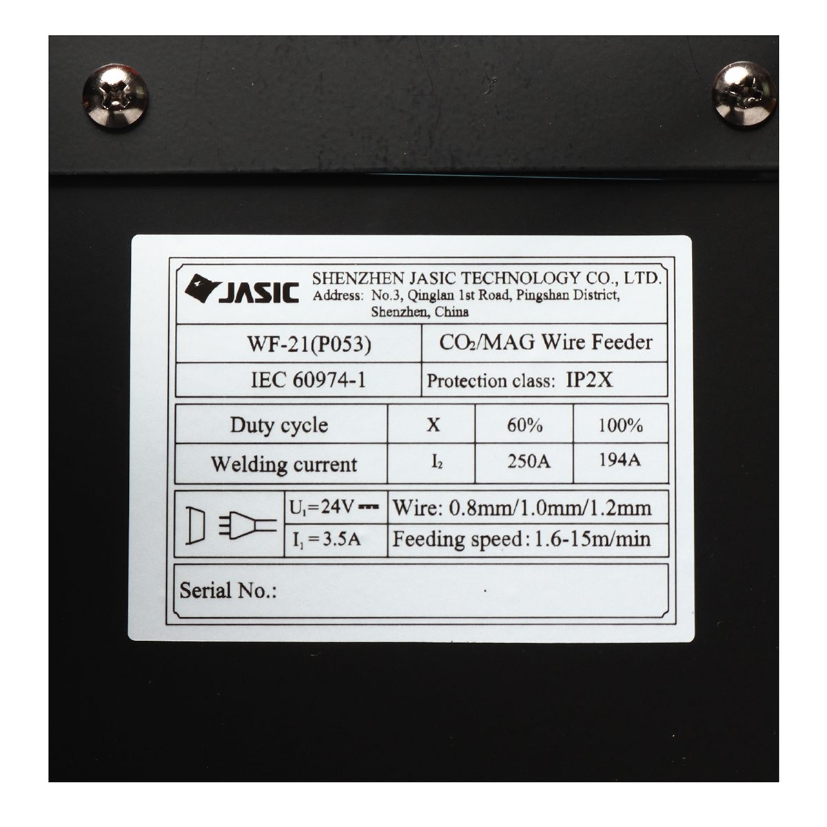 JASIC เครื่องเชื่อม MIG/MMA 250/220 แอมป์ รุ่น MIG250FN253 แรงดันไฟ 3 เฟส 380 โวลต์ ขนาดลวดเชื่อม 0.8 - 1.0 มม. ชุดป้อนลวดแบบแยก ระดับป้องกั