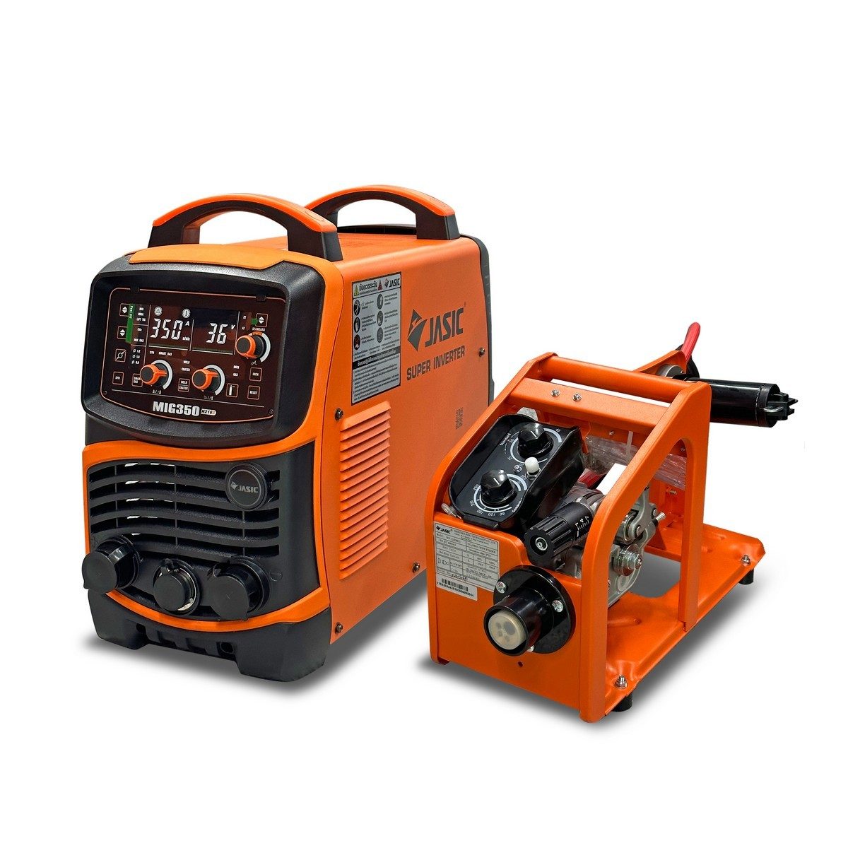 JASIC เครื่องเชื่อม MIG 50-350A (13-40V) ไฟ 3 เฟส 380 โวลต์ รุ่น MIG350N216 มีระบบ MMA และ Lift TIG ระบบเช็คแก๊สและเช็คลวด ระบบป้องกัน IP21S