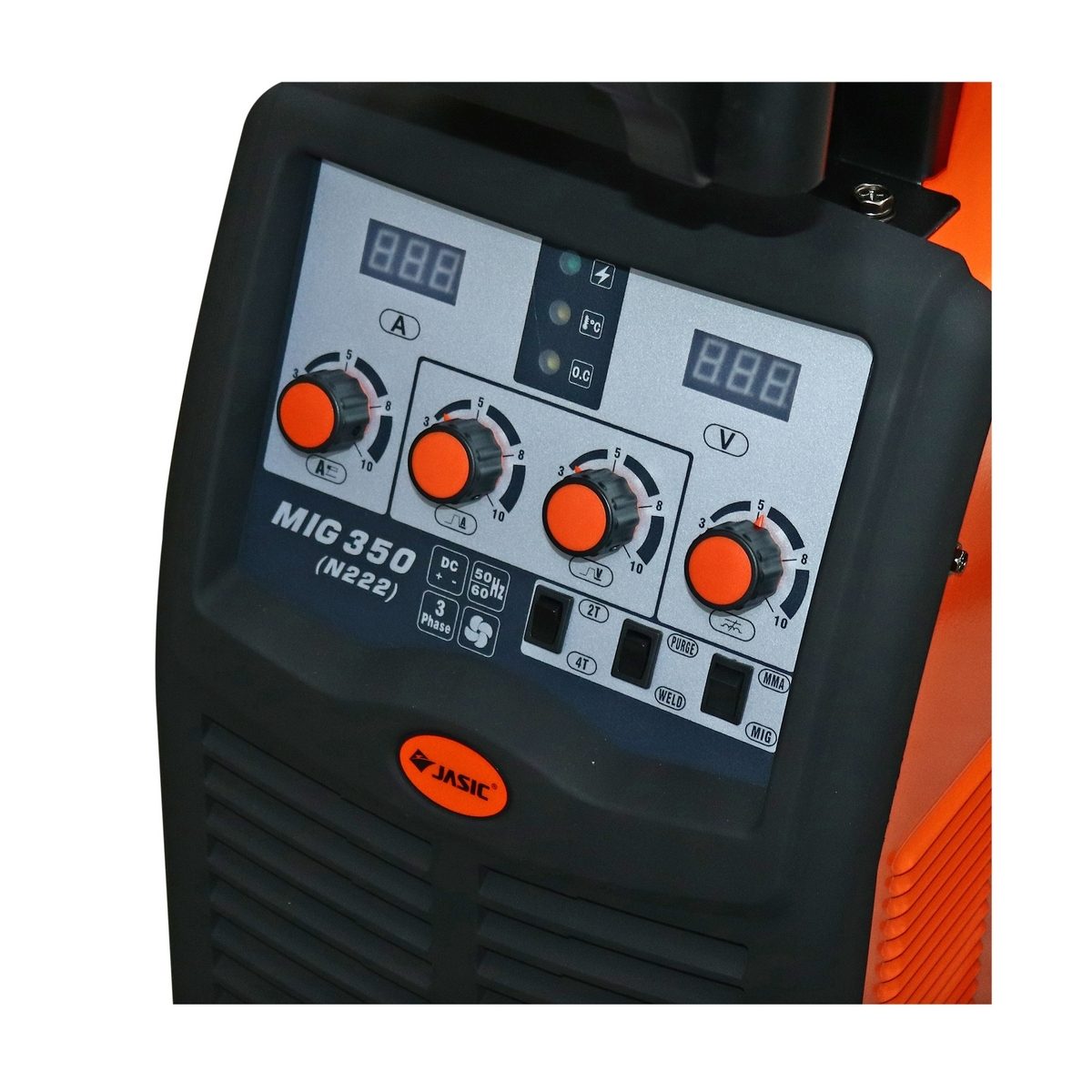 JASIC เครื่องเชื่อม ตู้เชื่อม Inverter IGBT รุ่น MIG350N222 มี 2 ระบบ MIG และ MMA กระแสไฟเชื่อม 350 แอมป์ แรงดันไฟ 380 โวลต์ ชุดป้อนลวดแบบแย