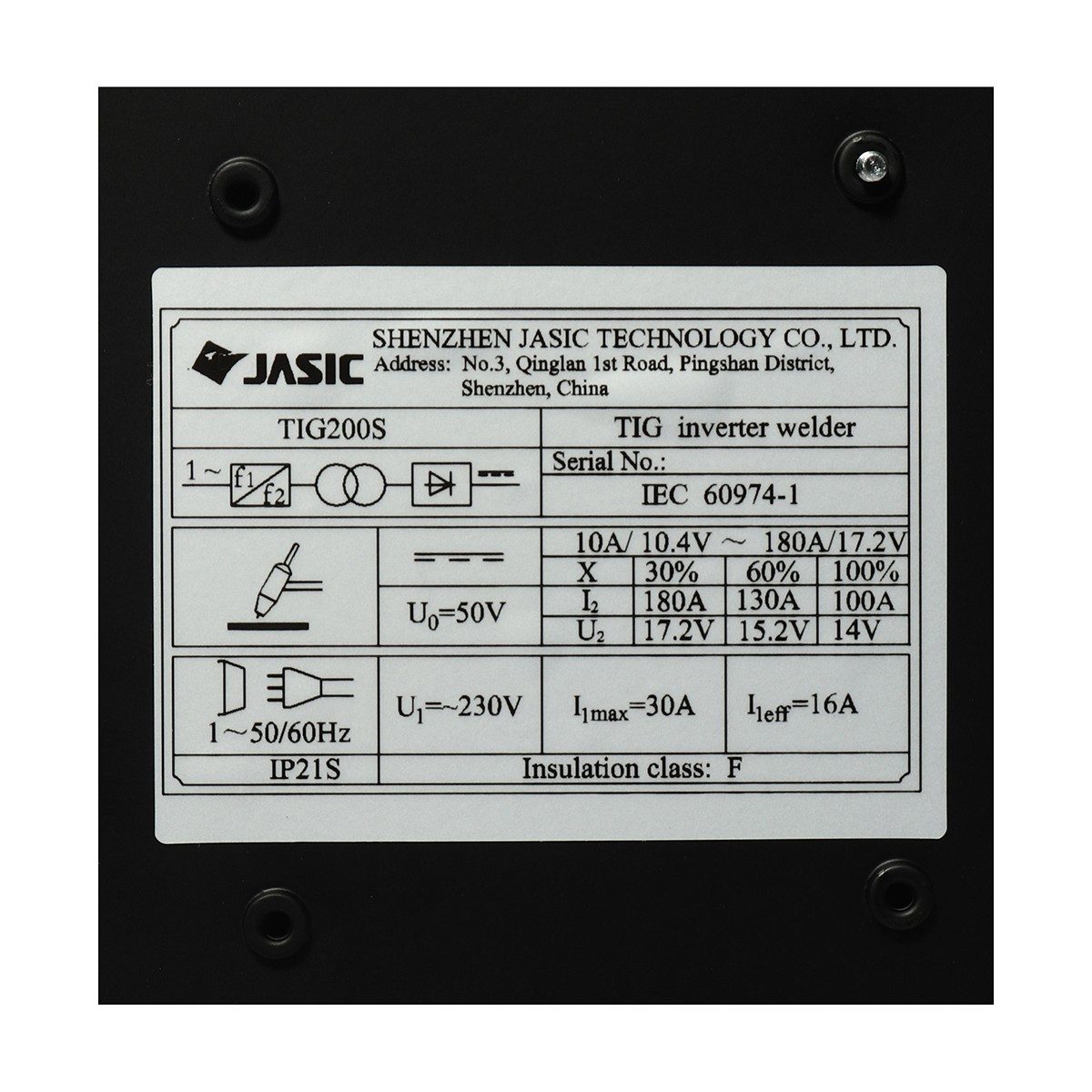 เครื่องเชื่อมทิก (TIG) เจสิค (JASIC) รุ่น TIG200S-7 กระแสไฟเชื่อม 200 แอม์ ไฟ 1 เฟส 220 โวลต์ ความหนาของชิ้นงานเชื่อม 0.3 - 8.0 มม. รับประกั