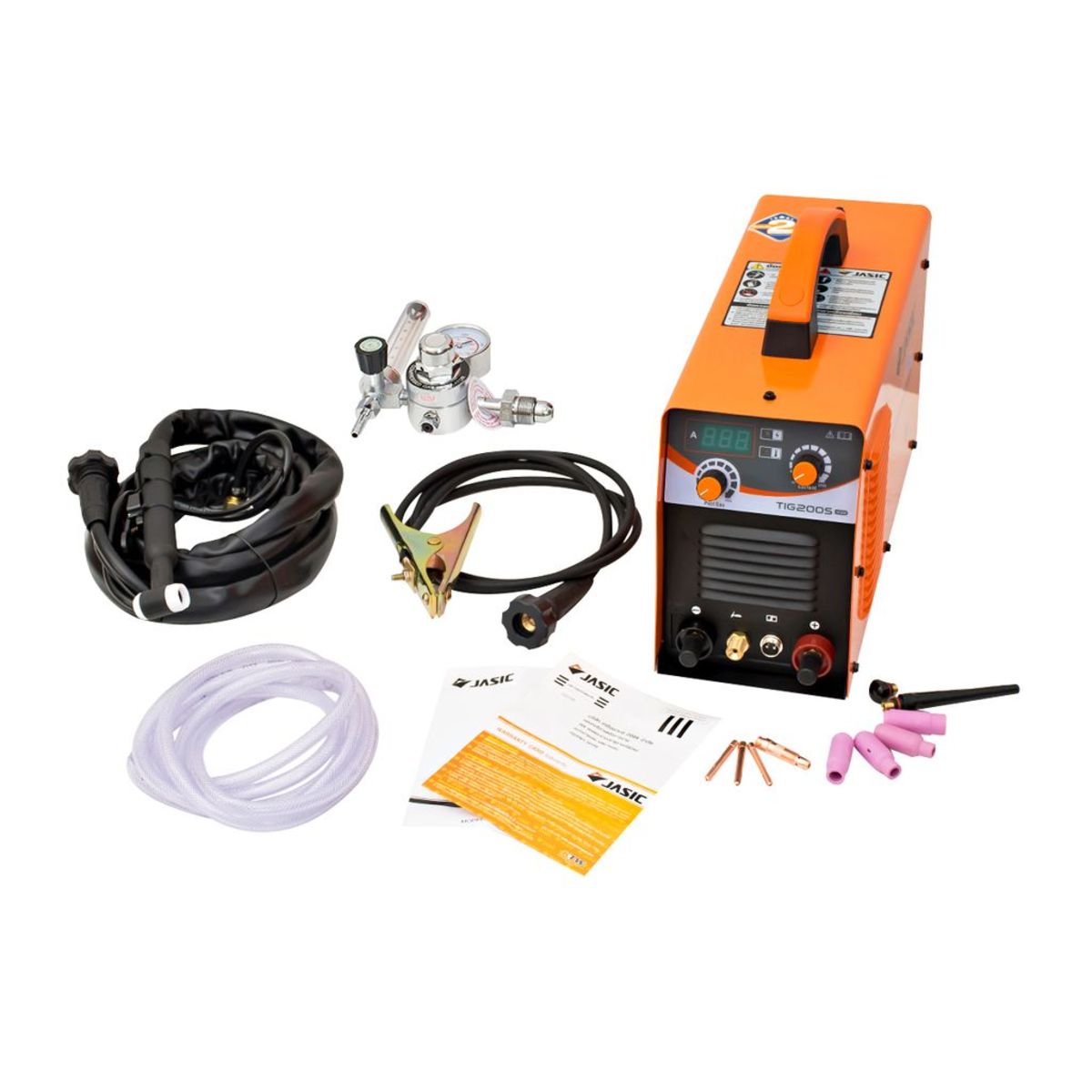 JASIC เครื่องเชื่อม รุ่น TIG200S กระแสเชื่อม 200 แอมป์ แรงดันไฟ 220 โวลต์ กำลังไฟฟ้าเข้า 6.3KVA กระแสไฟเชื่อมคงที่ สามารถเชื่อมเหล็กสแตนเลสไ