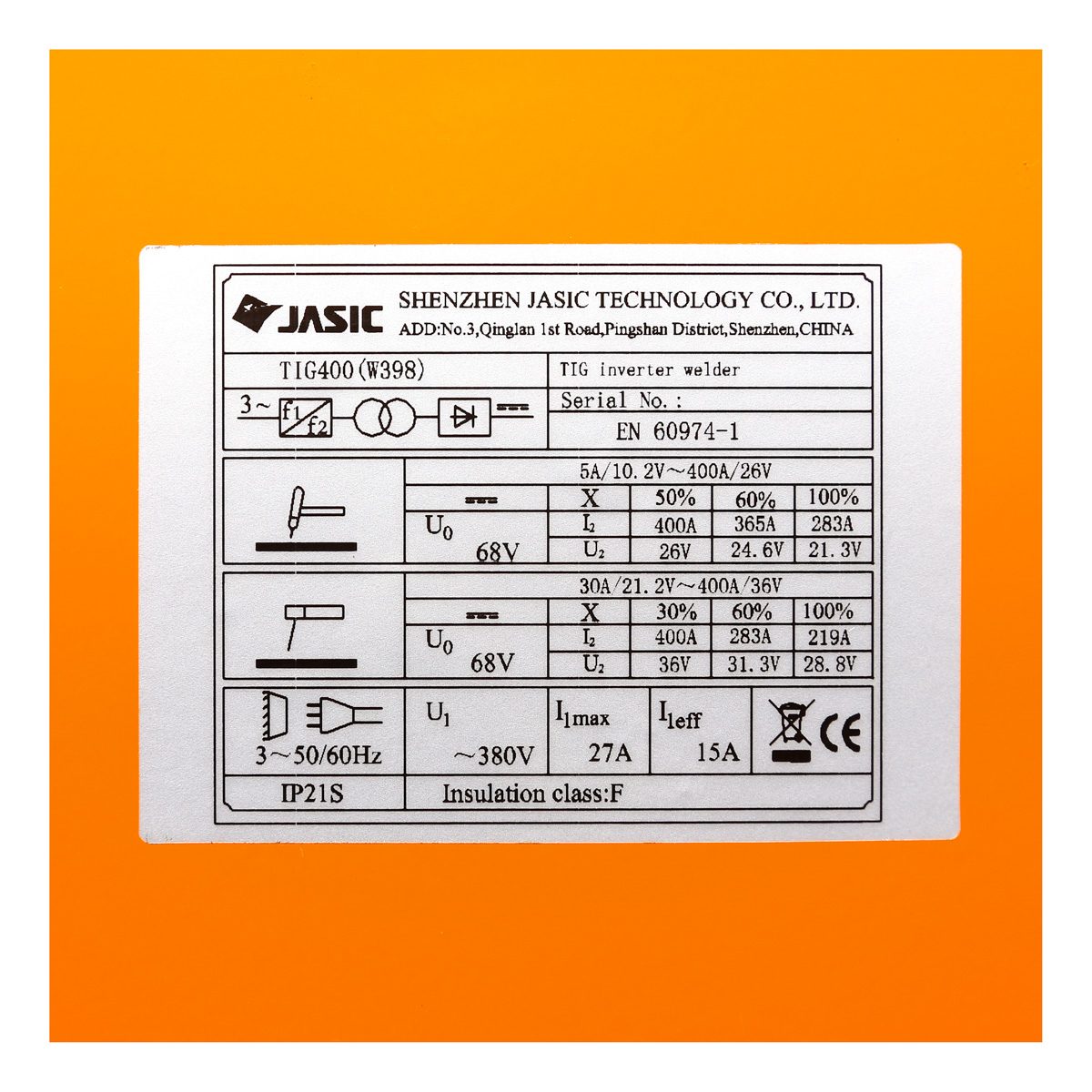 TIG400 W398+4L เครื่องเชื่อม+TROLLEY