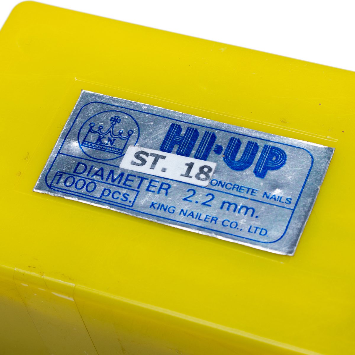 HI-UP ตะปูยิงคอนกรีต/ไม้ขาเดี่ยว 2.2 มม. รุ่น ST-18 ใช้กับแม็กยิงตะปู รุ่น T-64F บรรจุ 1,000 ตัว/กล่อง (ไฮ-อัพ)