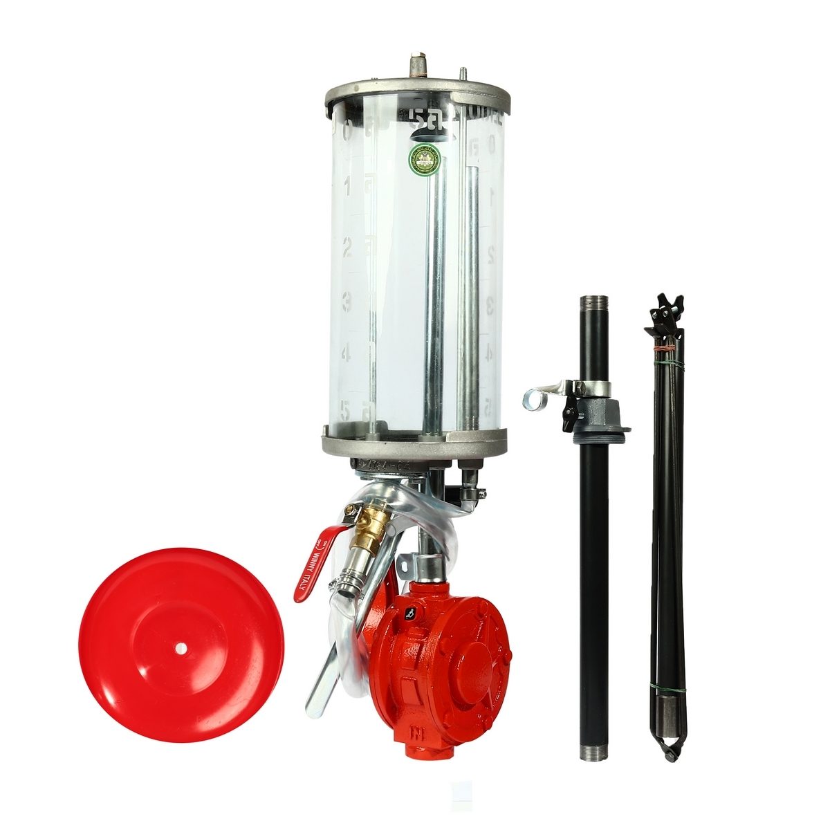 SPG ปั๊มสูบน้ำมันมือหมุน แบบมีหลอดแก้ว