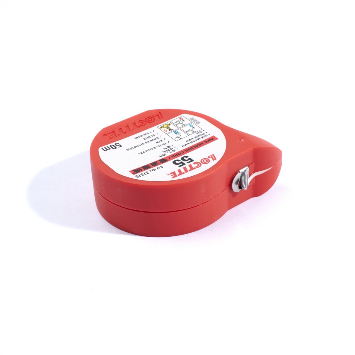 LOCTITE (ล็อคไทท์) เชือกพันเกลียว ขนาด 50 เมตร เบอร์ 55 เส้นสีขาว ทนอุณหภูมิ 300°F (150°C) ผ่านมาตรฐาน NSF