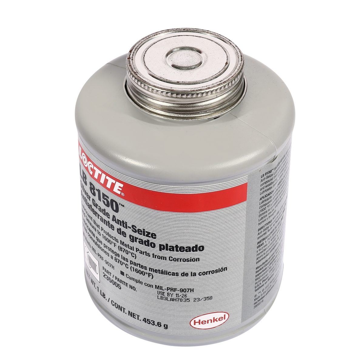 LOCTITE น้ำมันหล่อลื่นต่อต้านการยึดติด รุ่น LB 8150 เกรด Silver สามารถทนต่ออุณหภูมิสูงได้ถึง +900 องศา แนะนำให้ใช้ร่วมกับโลหะ (ล็อคไทท์)