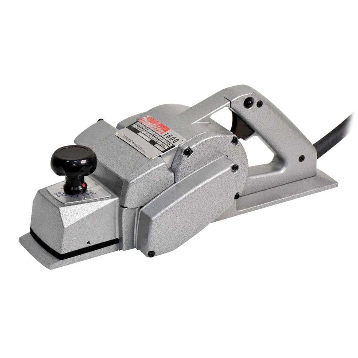 MAKITA กบไสไม้ไฟฟ้า ขนาด 3-1/8 นิ้ว (80 มม.) กำลังไฟ 750 วัตต์  รุ่น 1600 กบกินเนื้อไม้ลึก 3 มม. ความเร็วรอบตัวเปล่า 16,000 รอบ/นาที (มากีต้