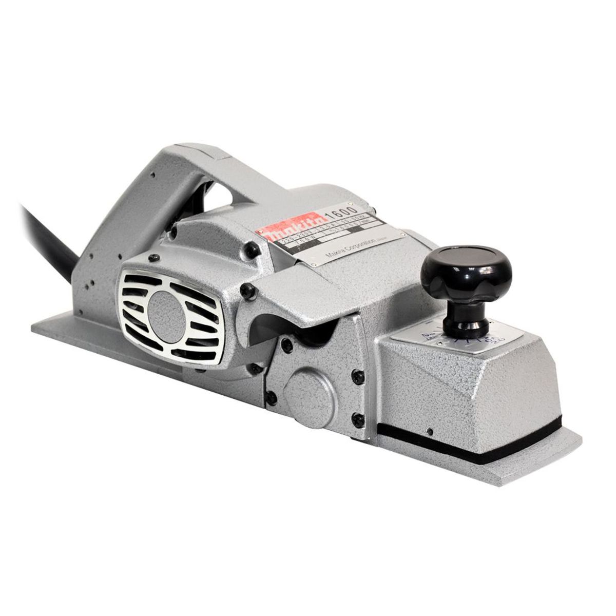 MAKITA กบไสไม้ไฟฟ้า ขนาด 3-1/8 นิ้ว (80 มม.) กำลังไฟ 750 วัตต์  รุ่น 1600 กบกินเนื้อไม้ลึก 3 มม. ความเร็วรอบตัวเปล่า 16,000 รอบ/นาที (มากีต้