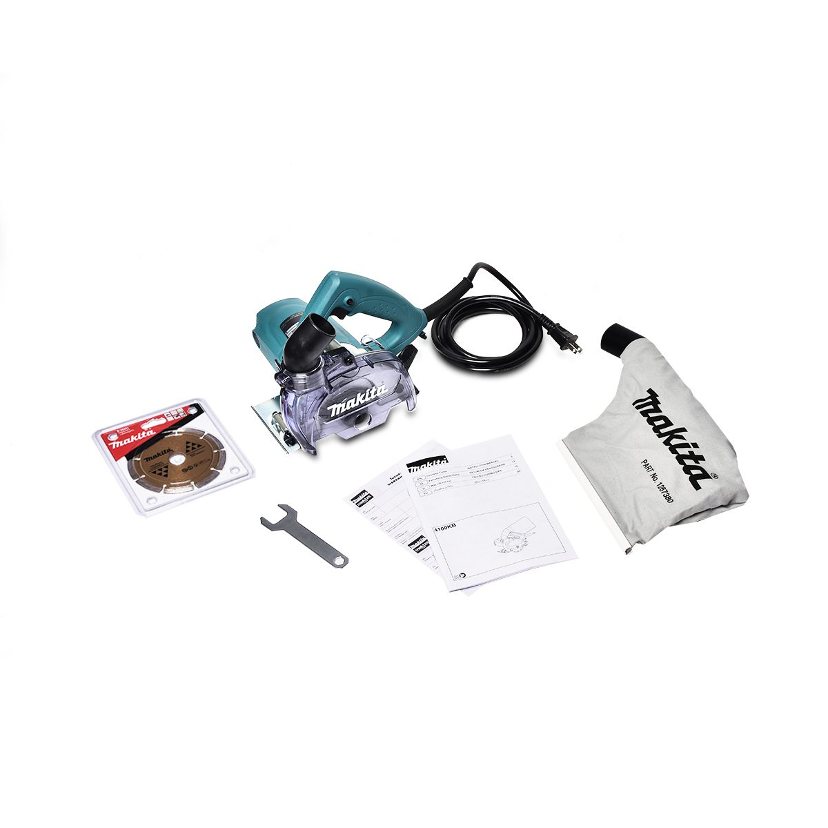 MAKITA เครื่องตัดไฟฟ้า ขนาด 5 นิ้ว (125 มม.) กำลังไฟ 1,400 วัตต์ ความเร็วรอบ 12,200 รอบ/นาที มีถุงเก็บฝุ่น รุ่น 4100KB (มากีต้า)