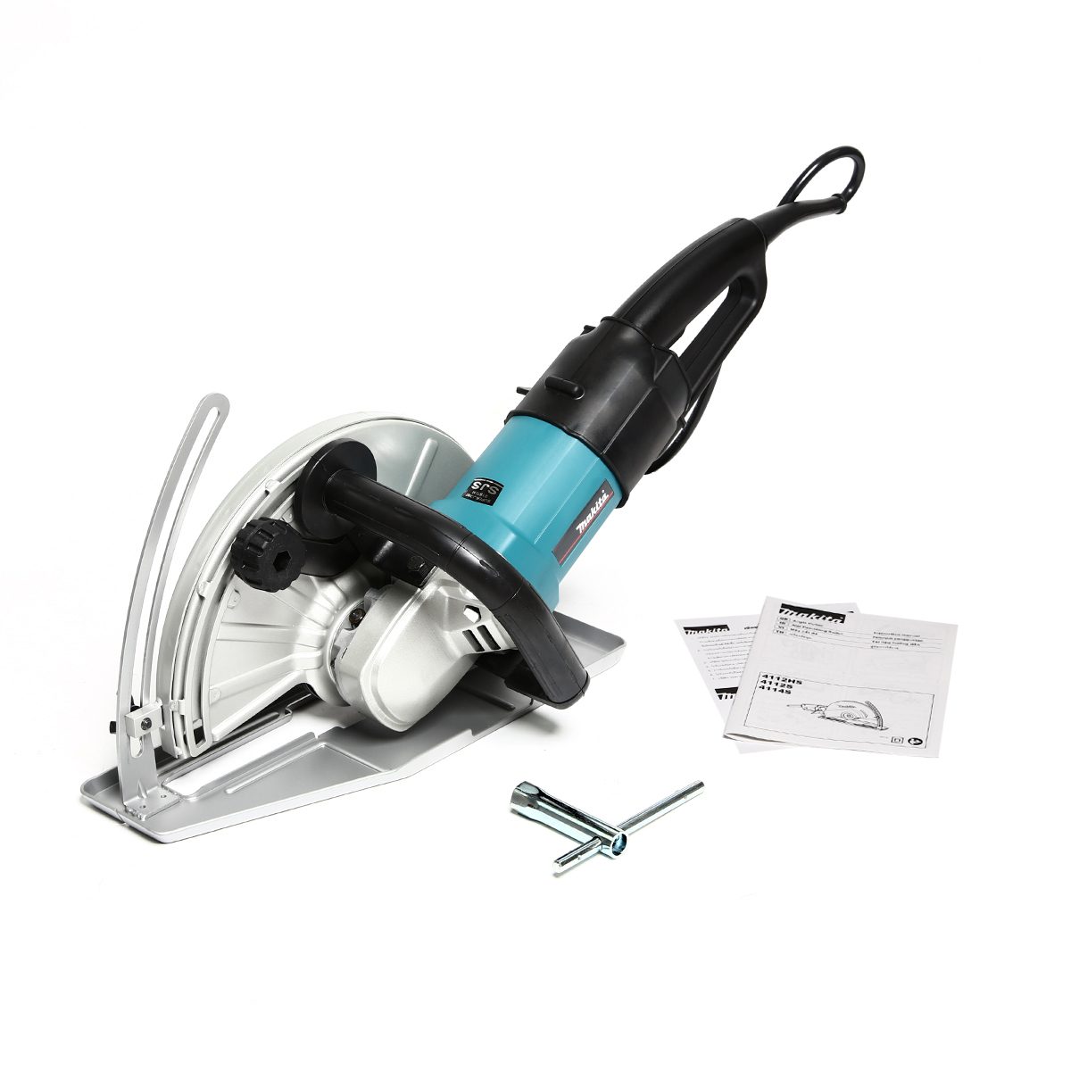 MAKITA เครื่องตัดไฟฟ้า ขนาด 14 นิ้ว (355 มม.)  กำลังไฟ 2,400 วัตต์ รุ่น 4114S ความเร็วรอบ 3,500 รอบ/นาที พร้อมซอฟต์สตาร์ท SJS JOINT (มากีต้า