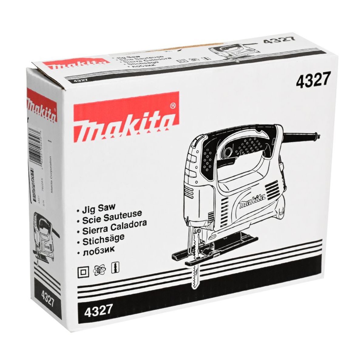 MAKITA เลื่อยจิ๊กซอว์ปรับรอบ B-TYPE กำลังไฟ 450 วัตต์ รุ่น 4327 ความยาวช่วงชัก 18 มม. (11/16 นิ้ว) ความเร็วช่วงชัก 500 - 3,100 จังหวะ/นาที ม