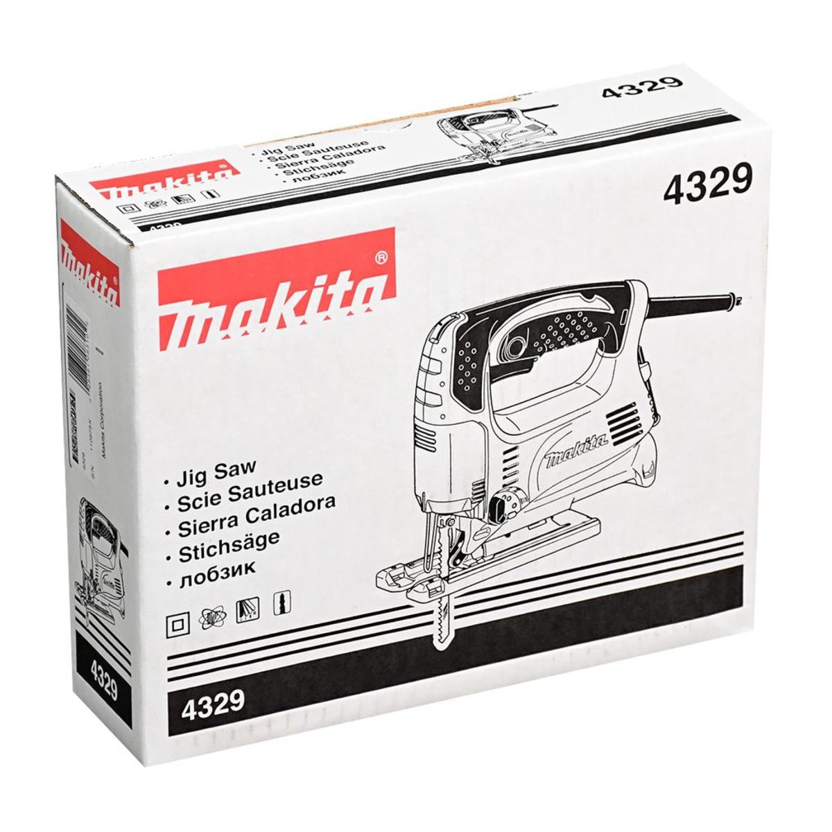 MAKITA เลื่อยจิ๊กซอว์ปรับรอบแบบเตะ B-TYPE กำลังไฟ 450 วัตต์ รุ่น 4329 ความยาวช่วงชัก 18 มม. (11/16 นิ้ว) ความเร็วช่วงชัก 500 - 3,100 จังหวะ/