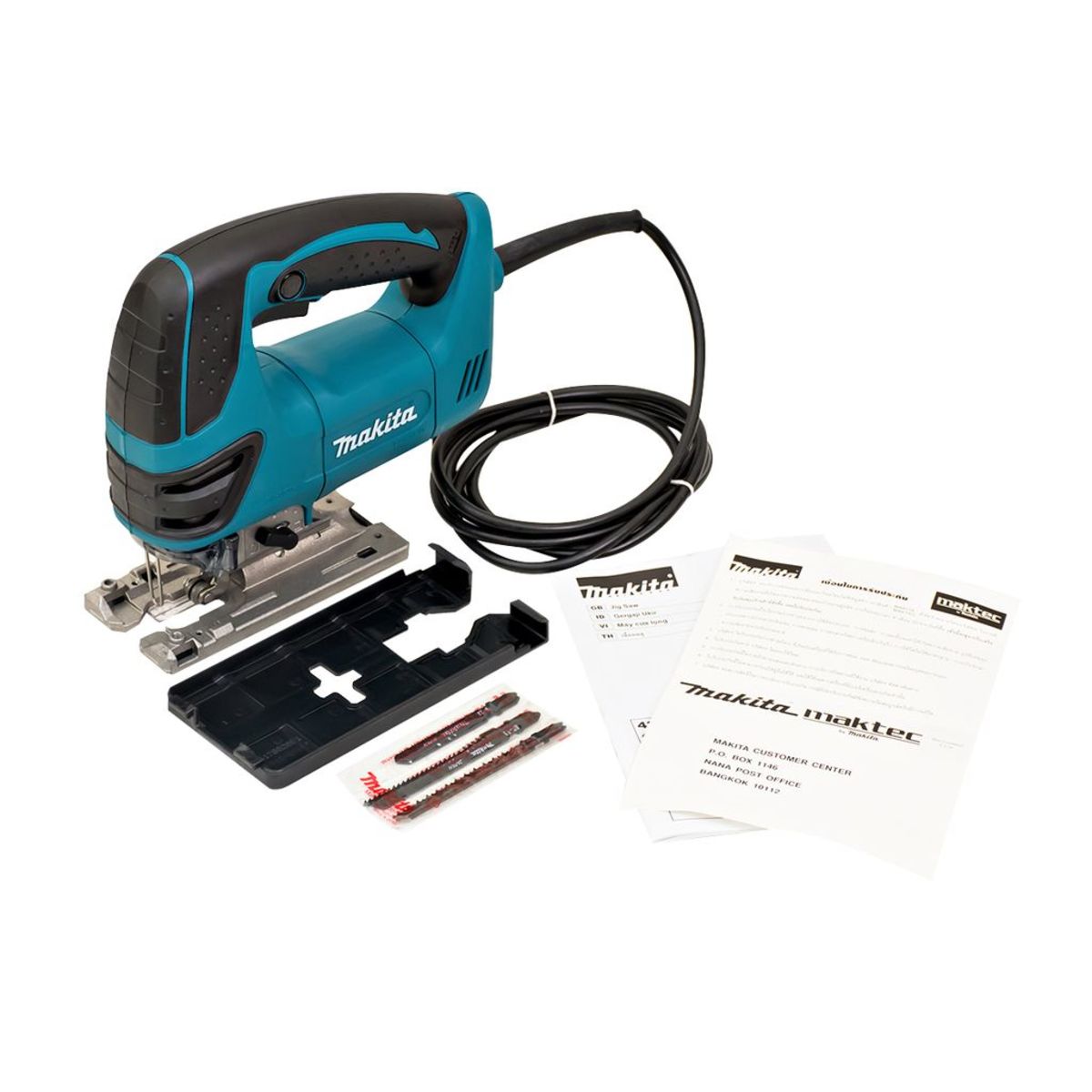 MAKITA เลื่อยจิ๊กซอว์ปรับรอบ B-TYPE กำลังไฟ 720 วัตต์ รุ่น 4350CT ความยาวช่วงชัก 26 มม. ความเร็วช่วงชัก 800-2,800 จังหวะ/นาที มีเทคโนโลยี AV