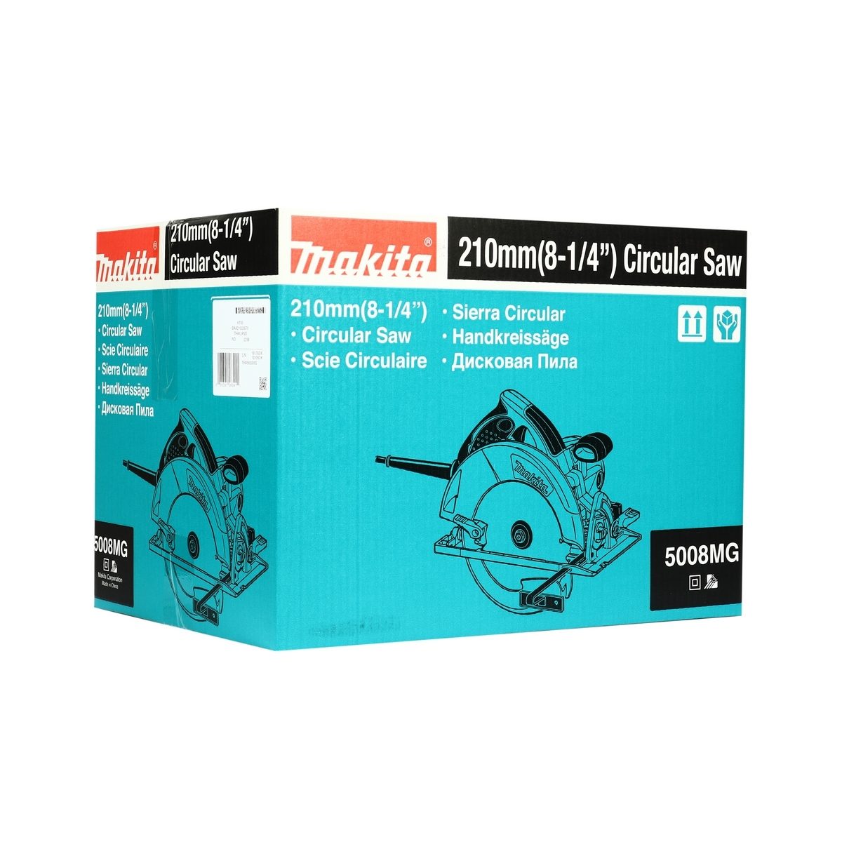 MAKITA เลื่อยวงเดือน ขนาด 8-1/4 นิ้ว (210 มม.) กำลังไฟ 1,800 วัตต์ รุ่น 5008MG ความเร็วรอบ 5,200 รอบ/นาที มีระบบกำจัดฝุ่น ไฟ LED ฉนวนสองชั้น