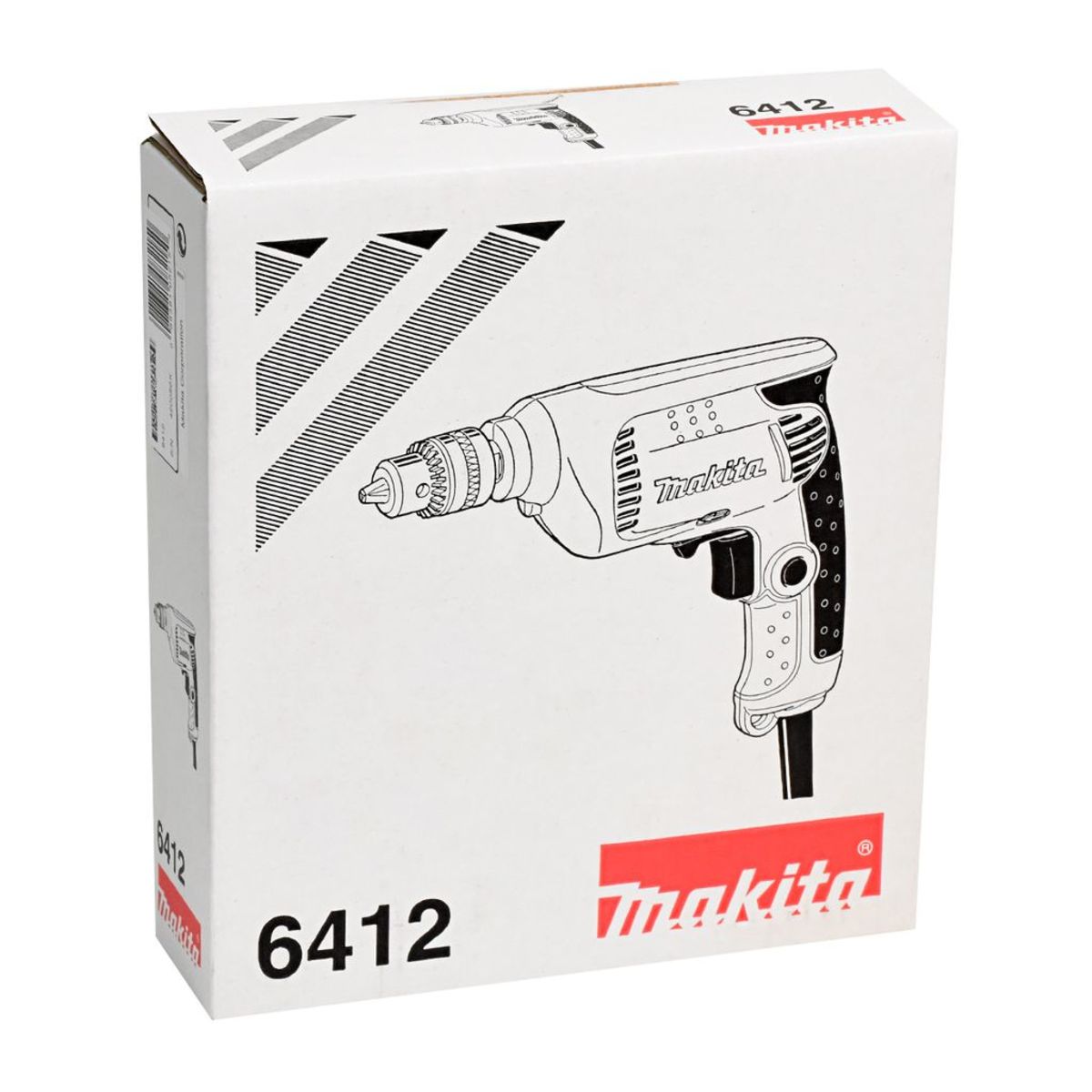 MAKITA สว่านไฟฟ้า ขนาด 3/8 นิ้ว กำลังไฟ 450 วัตต์ รุ่น 6412 ความเร็วรอบตัวเปล่าสูงสุด 0-3,400 รอบ/นาที มีฉนวนสองชั้น ปรับซ้ายขวาได้ หัวสว่าน
