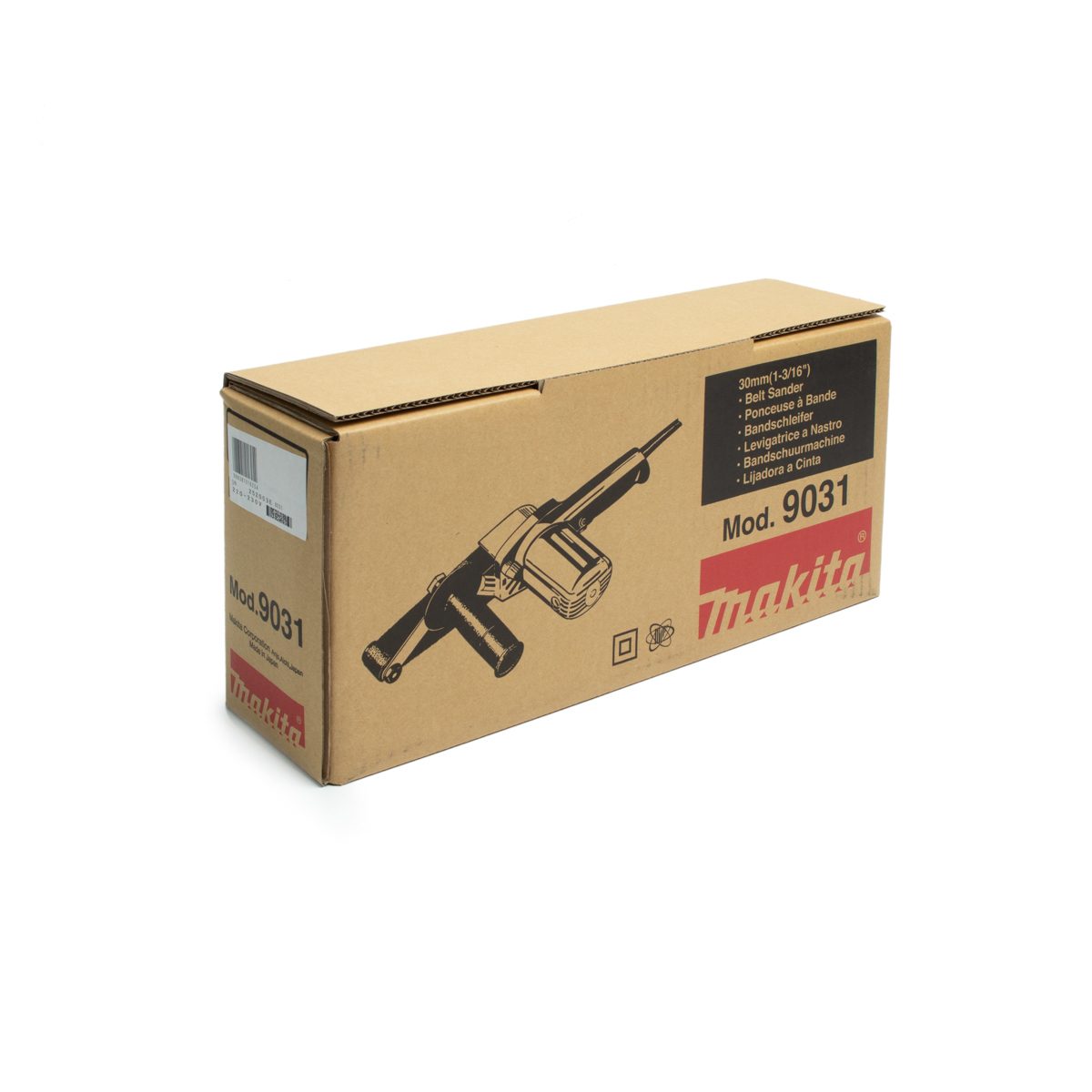 MAKITA เครื่องขัดกระดาษทรายสายพาน ขนาด 1-3/16 X 21 นิ้ว กำลังไฟ 550 วัตต์ รุ่น 9031 สายพานปรับความเร็วได้ ฉนวนสองชั้น มีระบบกำจัดฝุ่น (มากีต