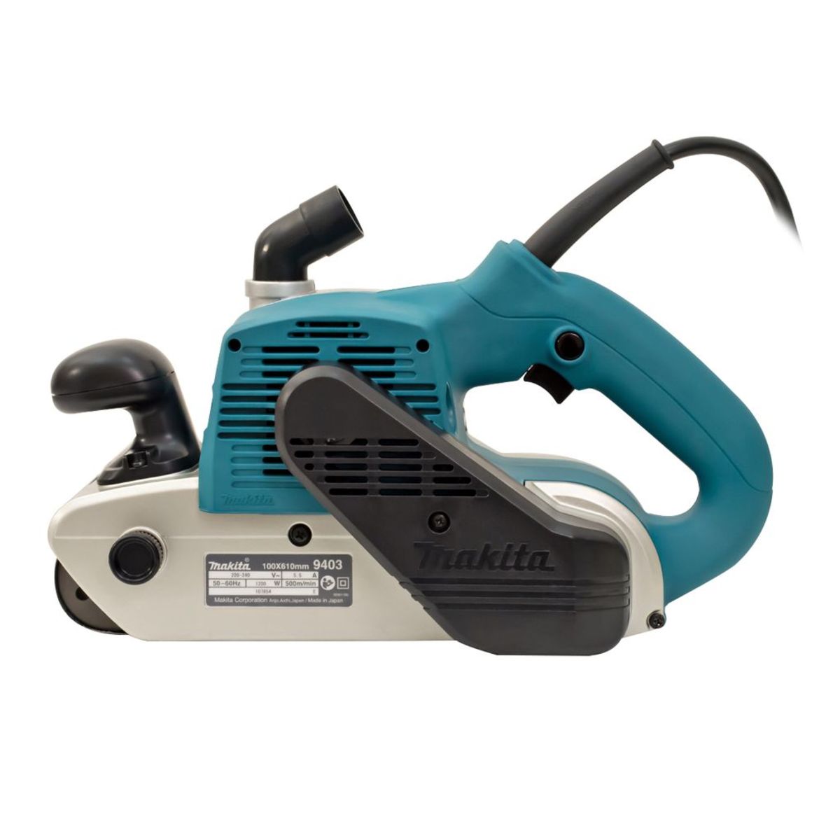 MAKITA เครื่องขัดกระดาษทรายสายพาน ขนาด 4 X 24 นิ้วกำลังไฟ 1,200 วัตต์ รุ่น 9403 ฉนวนสองชั้น มีถุงเก็บฝุ่น (มากีต้า)